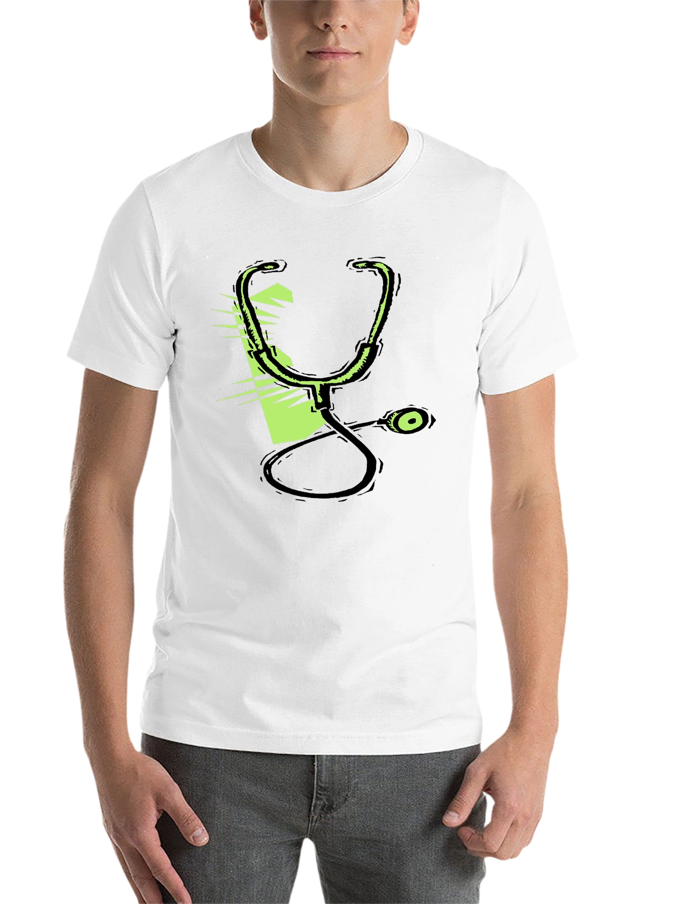 Black Stethoscope Graphic Black T-Shirt view 14