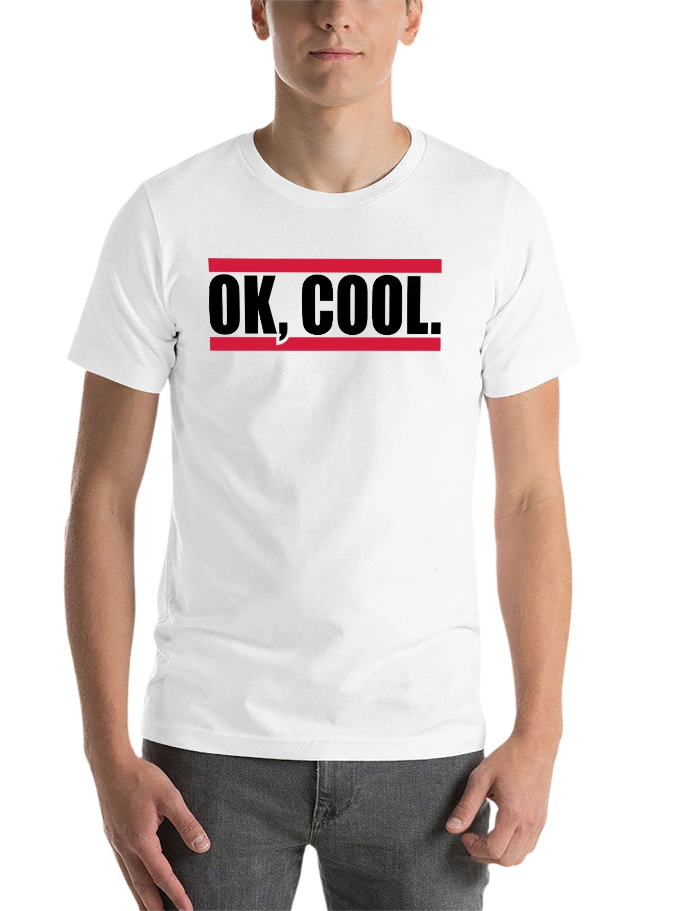 Black OK, Cool Graphic Tee - Casual Comfort T-Shirt view 14