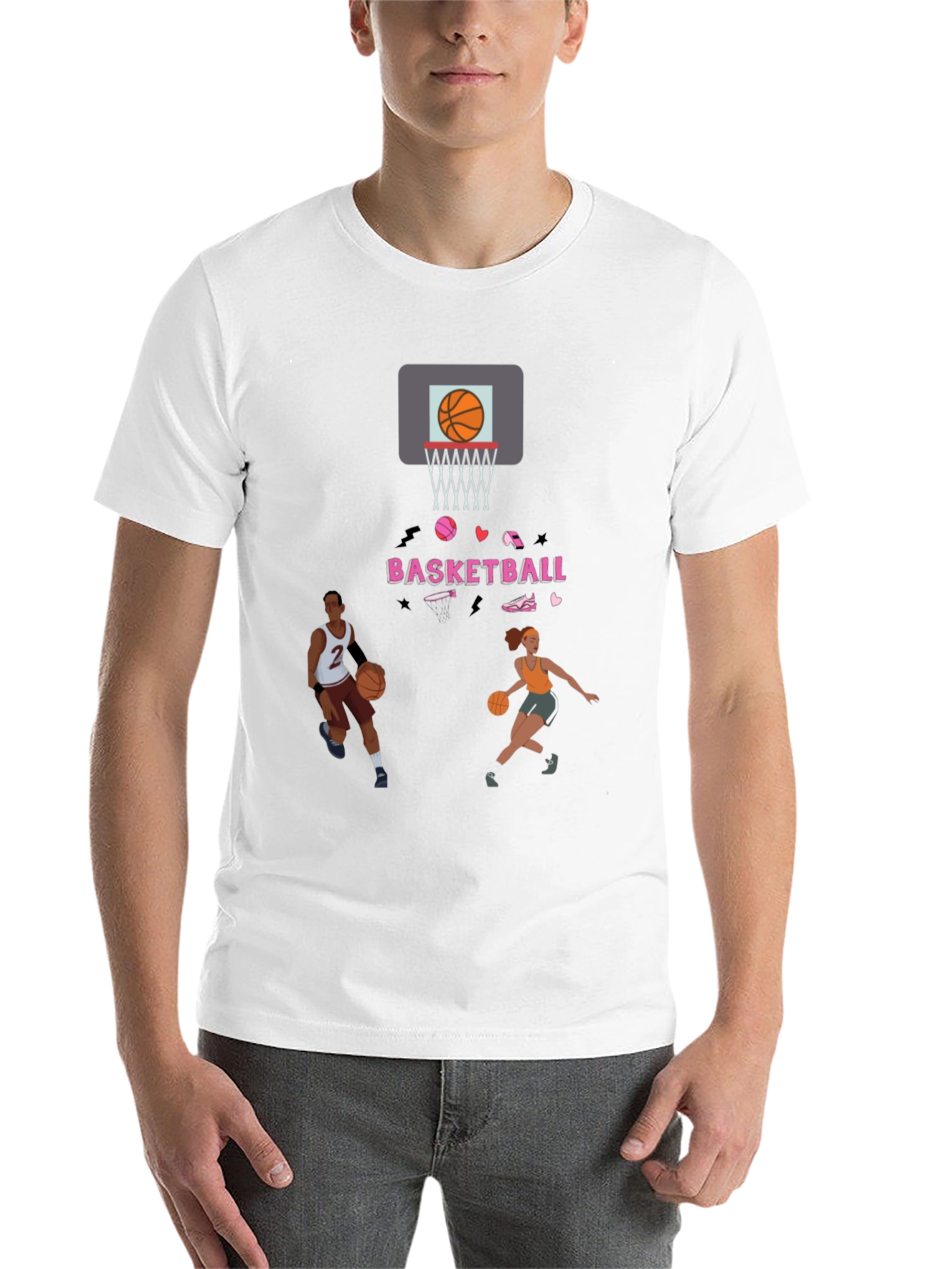 Black Basketball Graphic Tee - Playful & Sporty view 14