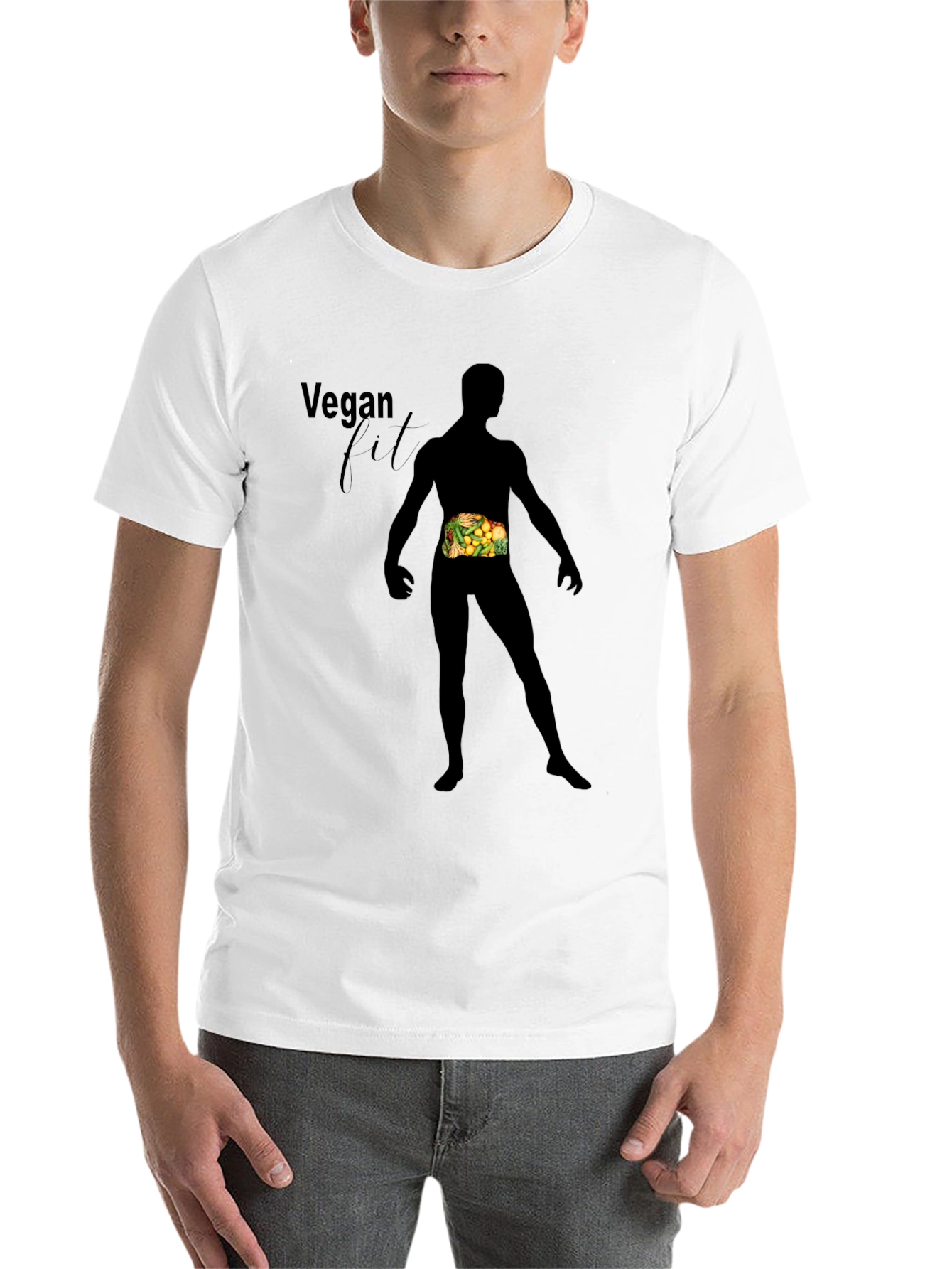 Black Vegan Fit Black T-Shirt view 14
