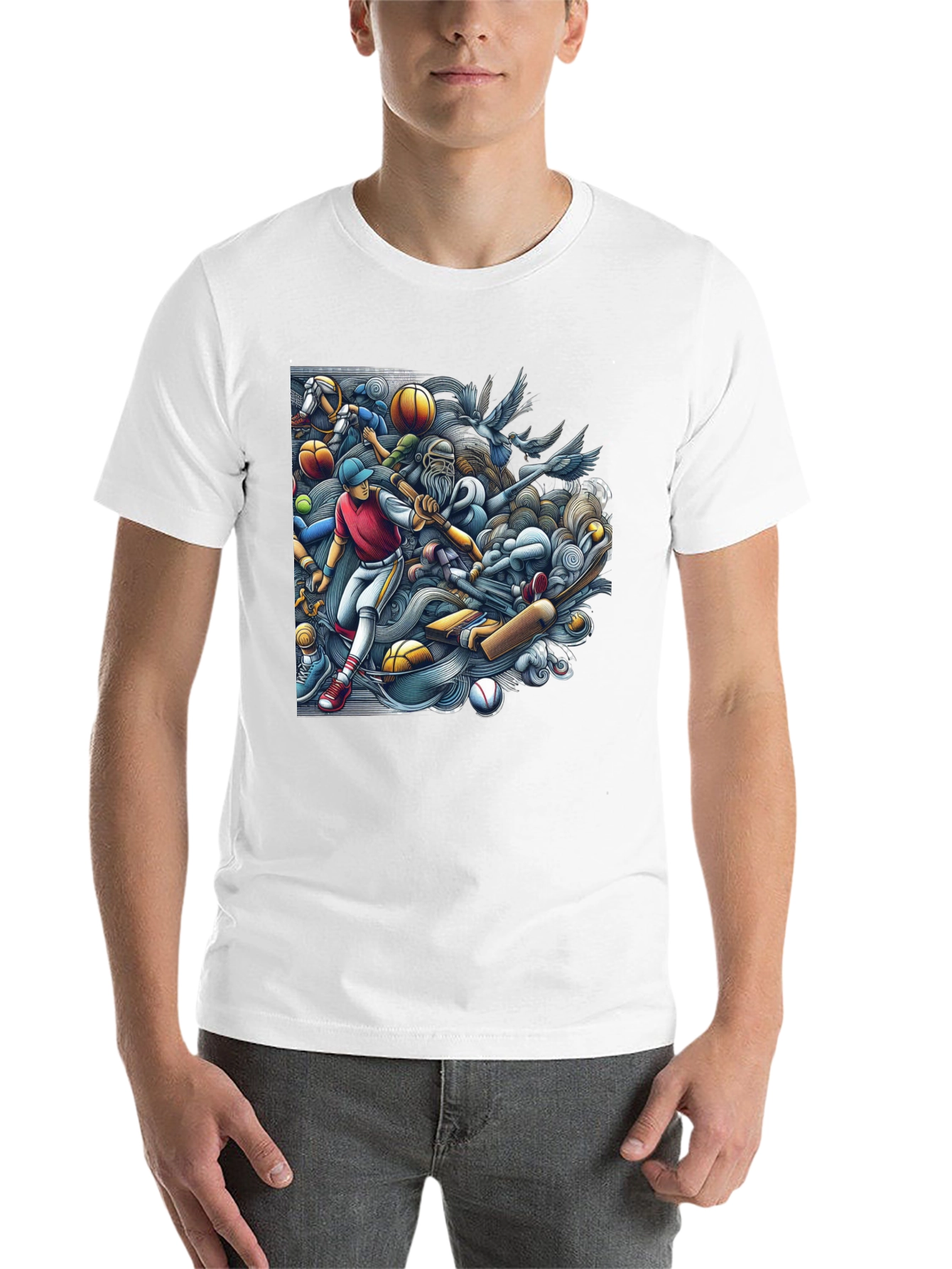 Black Sports Fan T-Shirt: Unique Graphic Design view 14