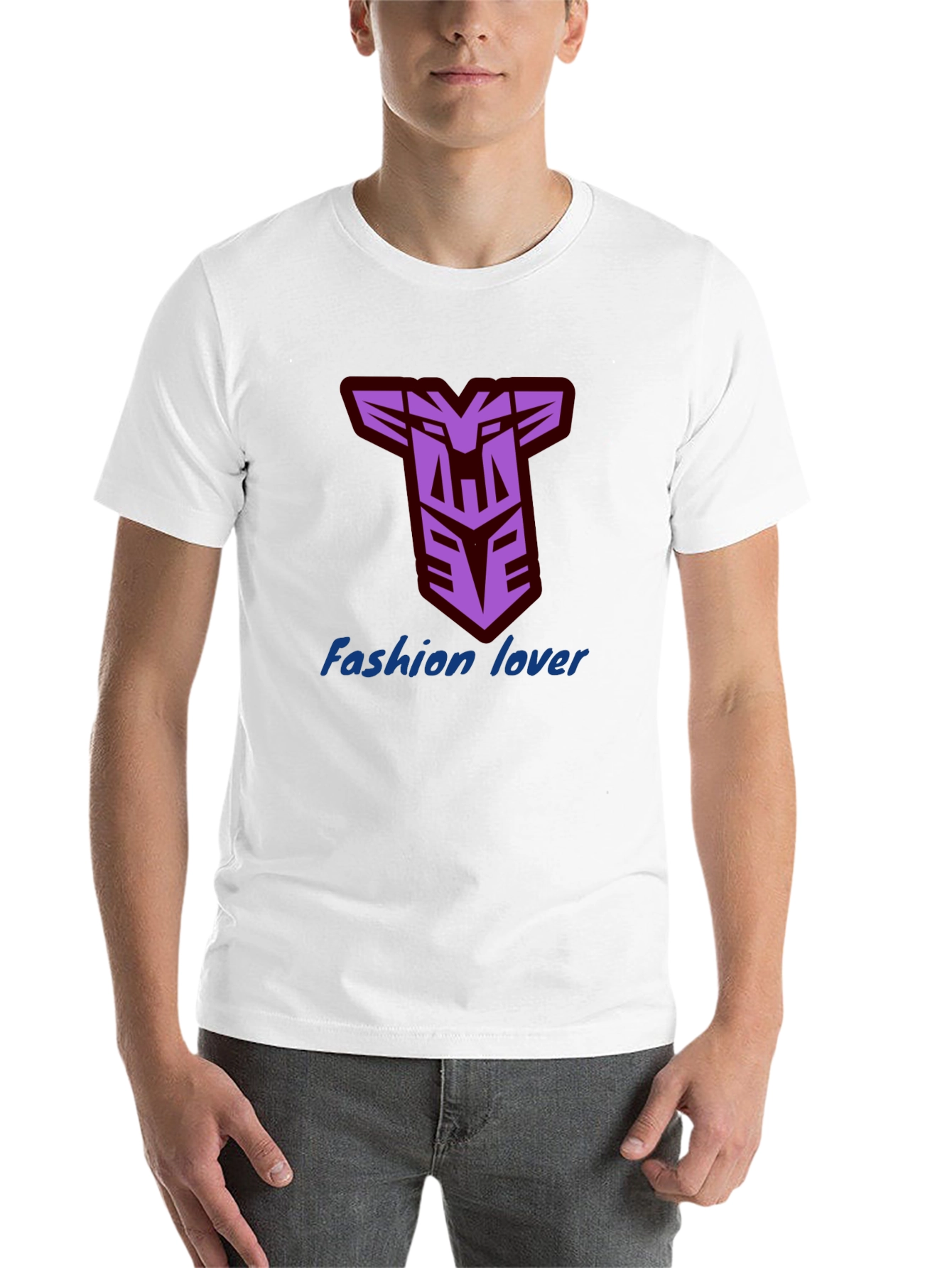 Black Men's Black T-Shirt with Decepticon Logo view 14