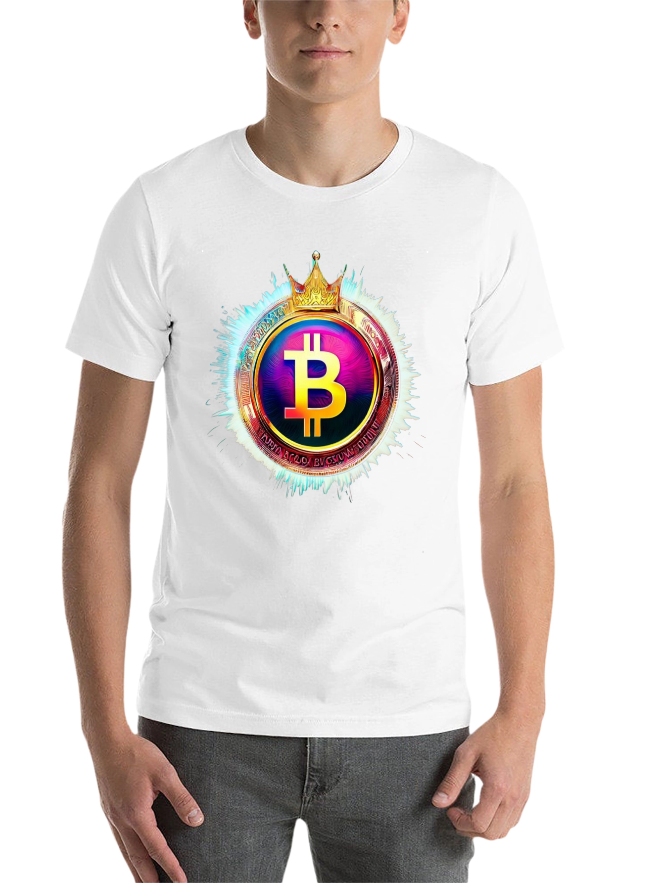 Black Bitcoin King T-Shirt - Crypto Currency Tee view 14