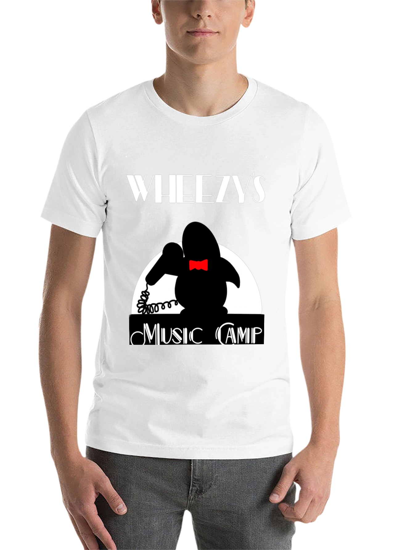 Black Wheezy's Music Camp T-Shirt - Retro Design view 14