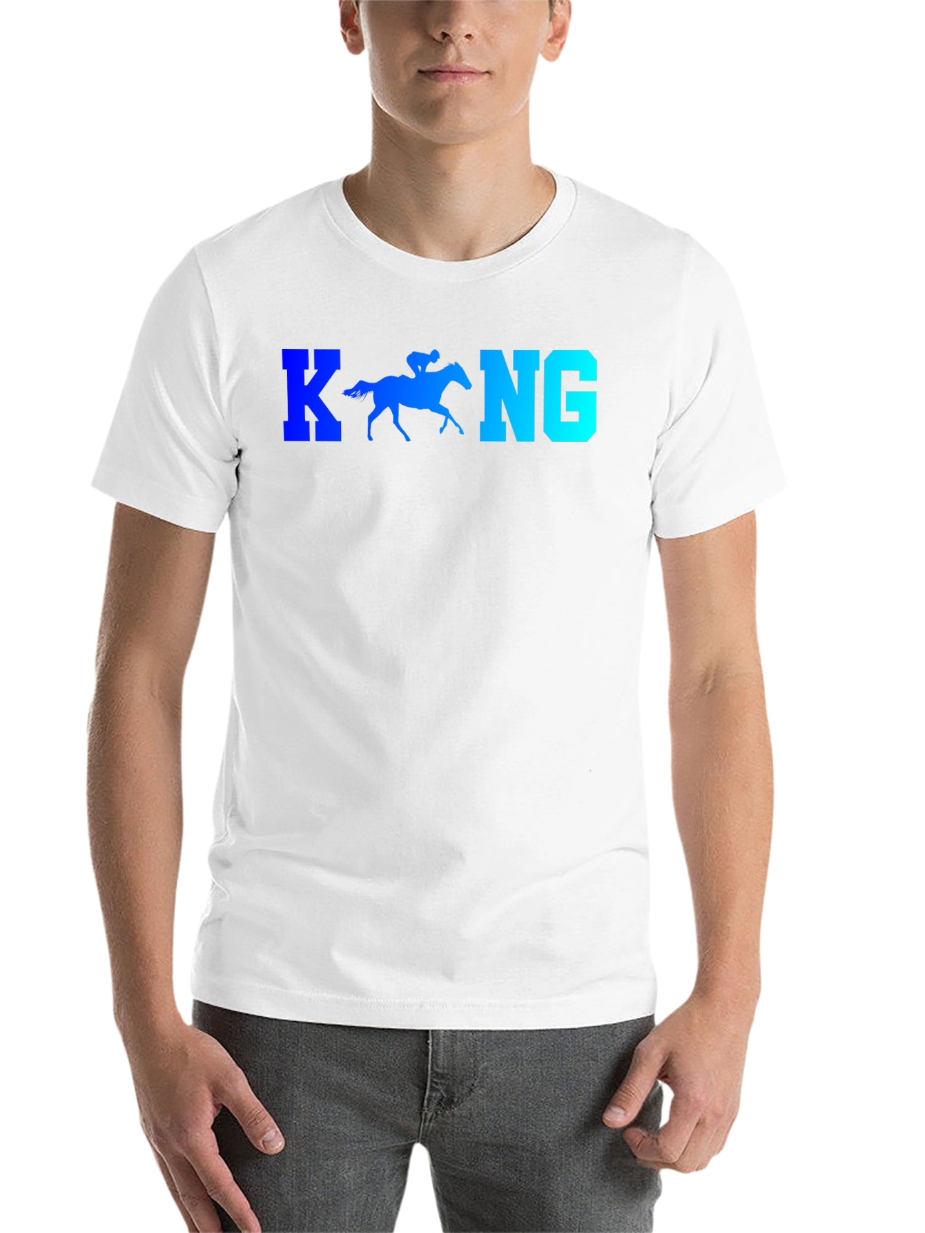 Black Horse Racing Tee - King Style Graphic T-Shirt view 14