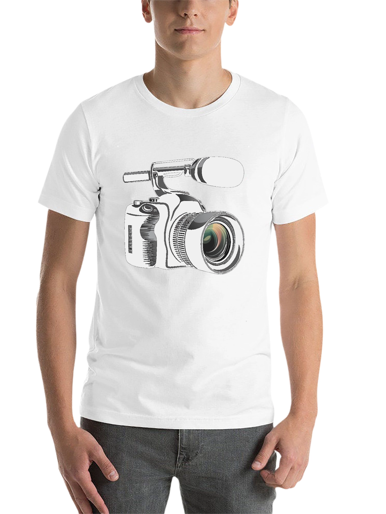 Black Retro Camcorder Graphic Tee - Black Cotton view 14