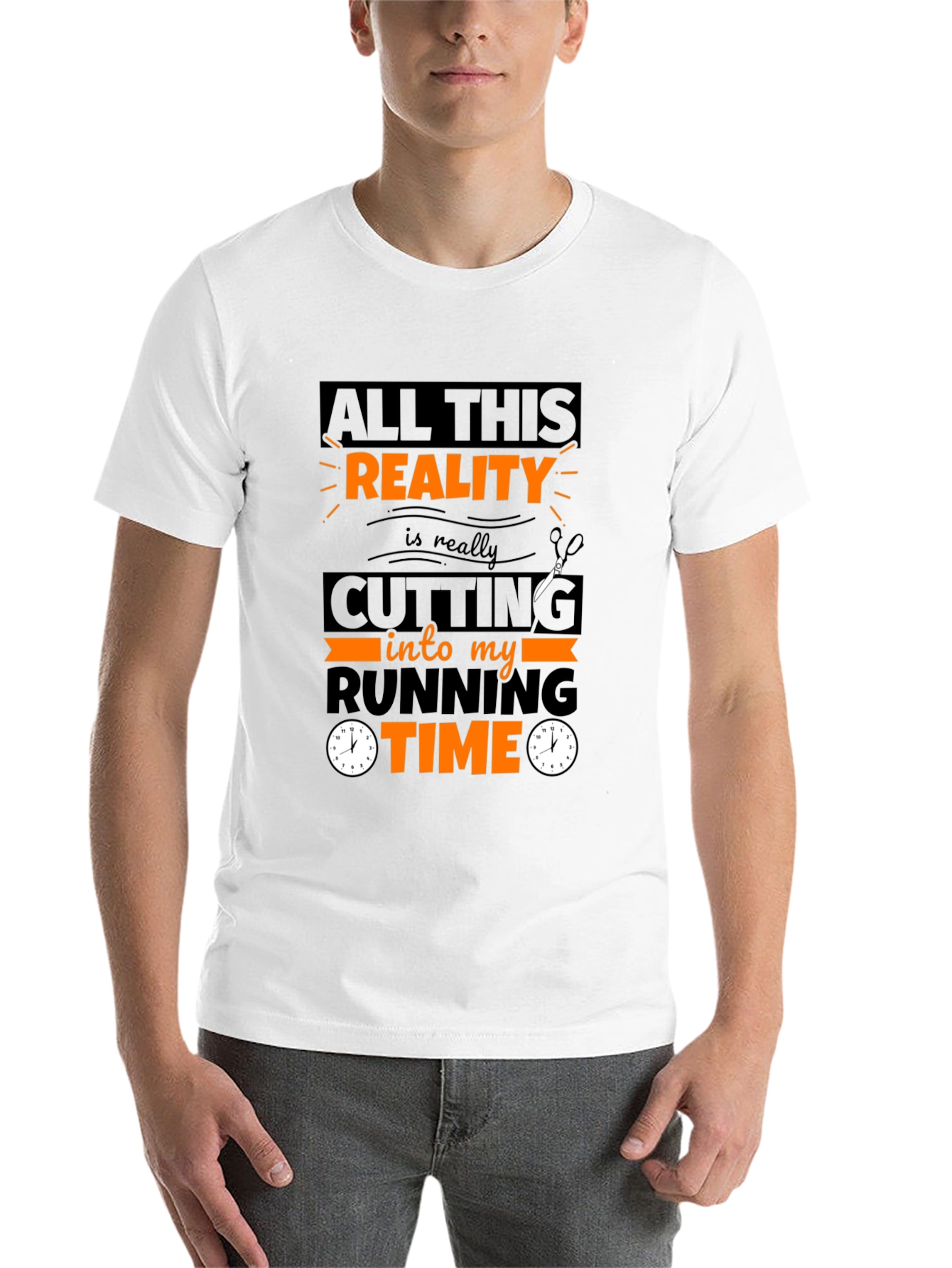 Black Reality Cutting Into My Running Time T-Shirt view 14