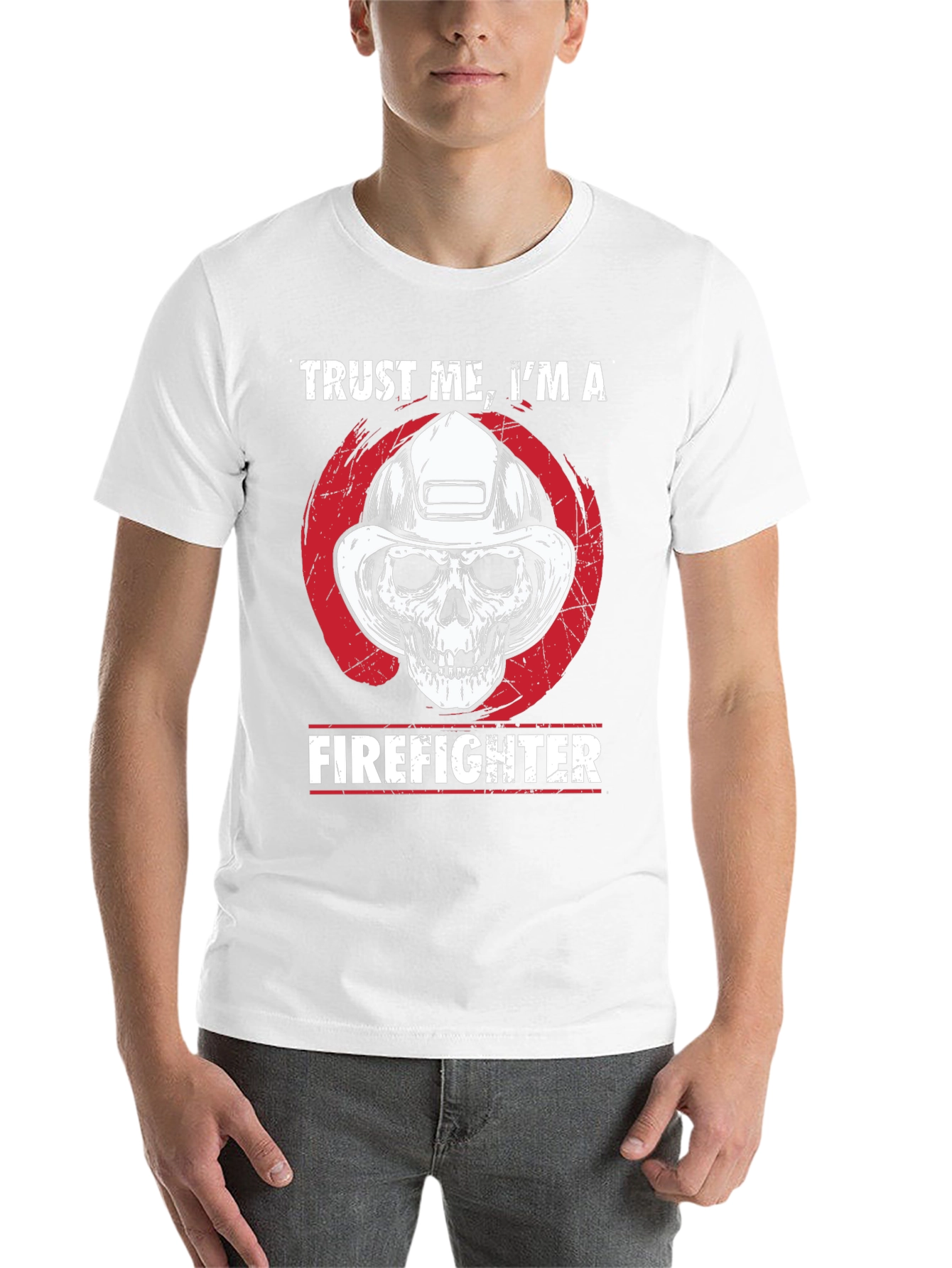 Black Trust Me, I'm A Firefighter T-Shirt view 14