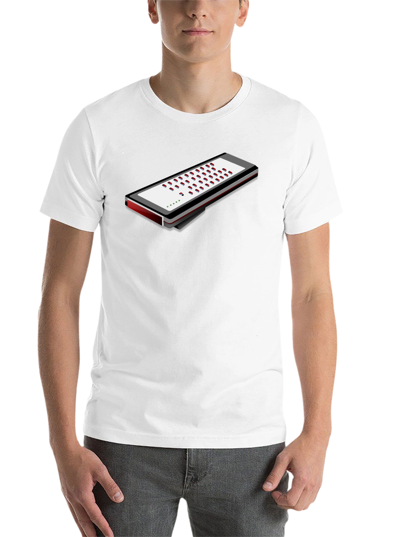 Black Novelty Musical Keyboard T-Shirt view 14