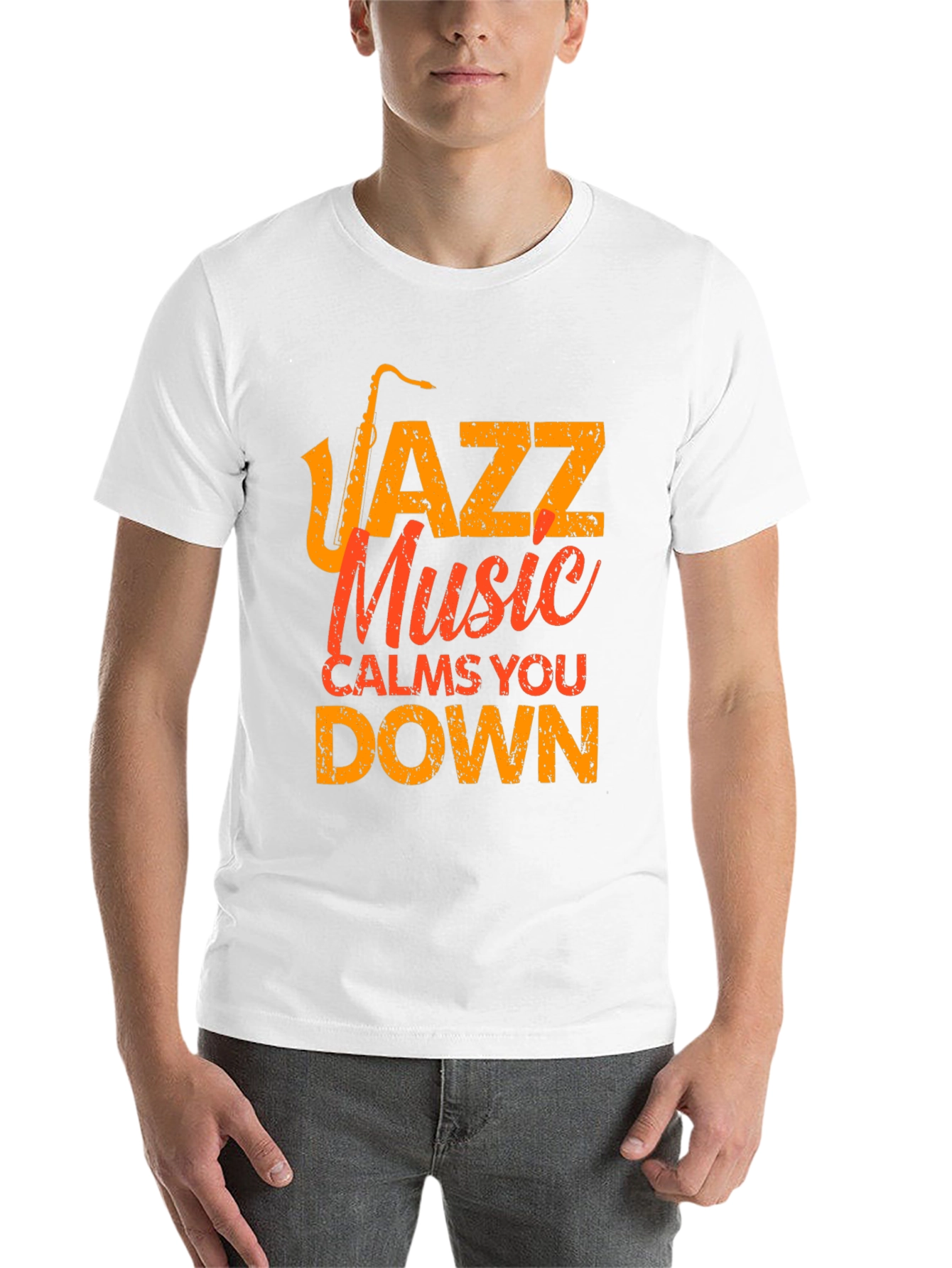 Black Jazz Music Calms You Down T-Shirt view 14