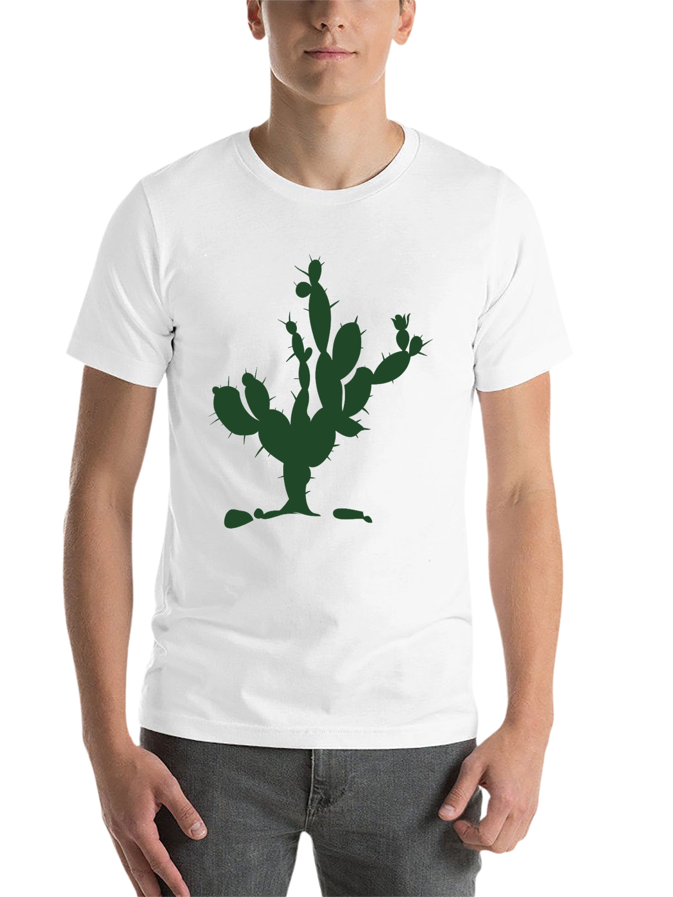 Black Cactus Graphic Tee - Modern Unisex T-Shirt view 14