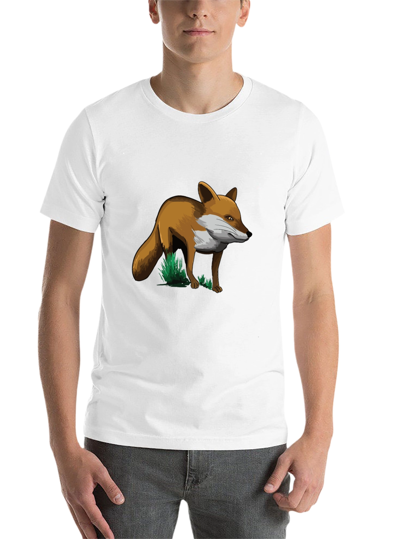 Black Fox Graphic T-Shirt - Black Cotton Tee view 14