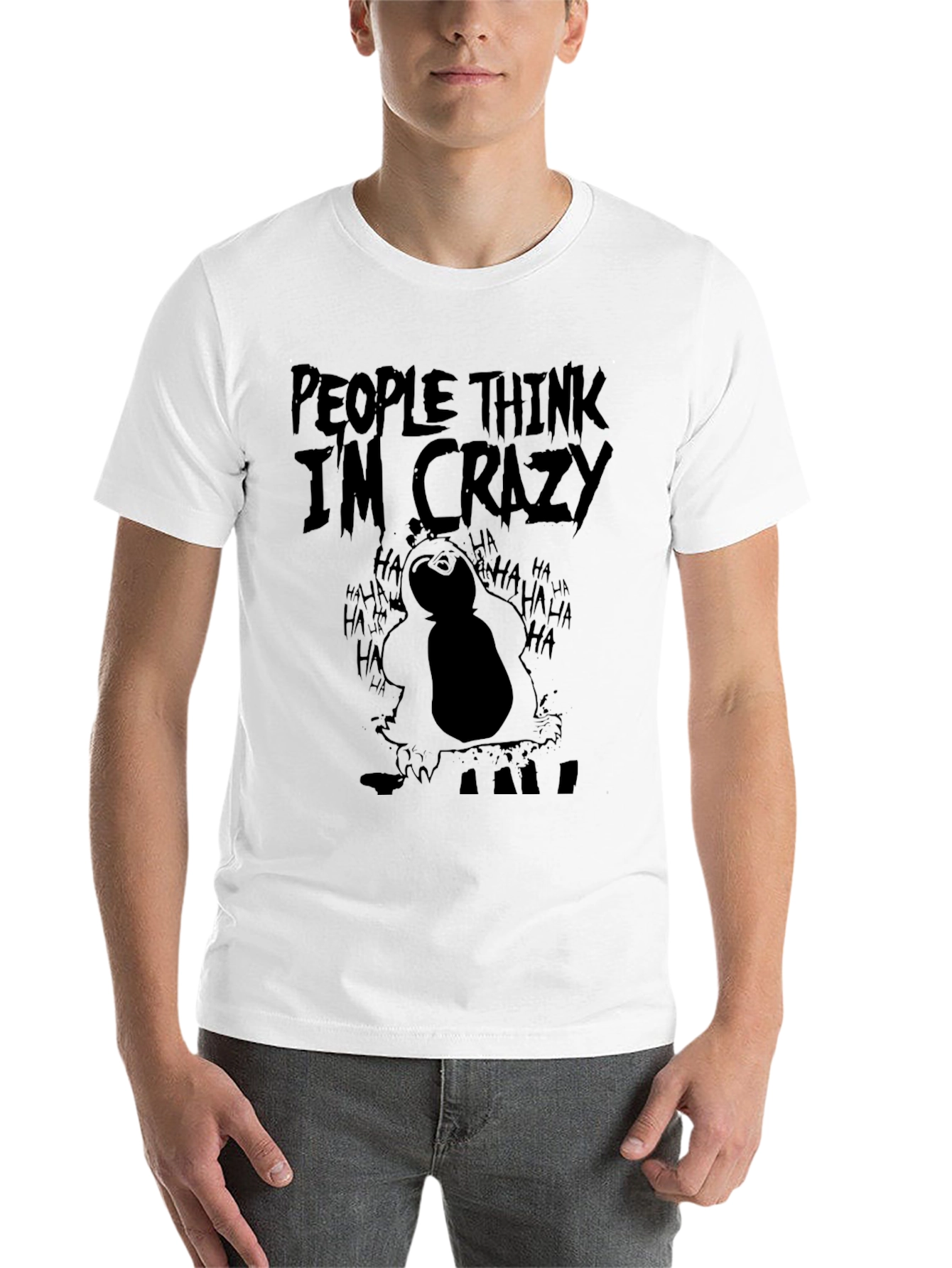Black People Think I'm Crazy Graphic Tee - Black view 14