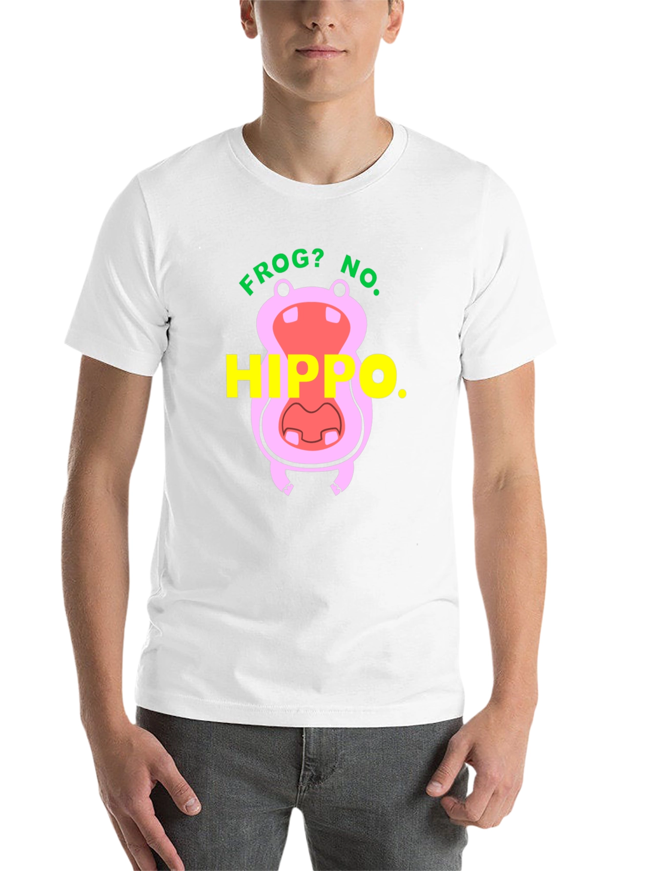 Black Frog? No. Hippo T-Shirt - Funny Animal Tee view 14