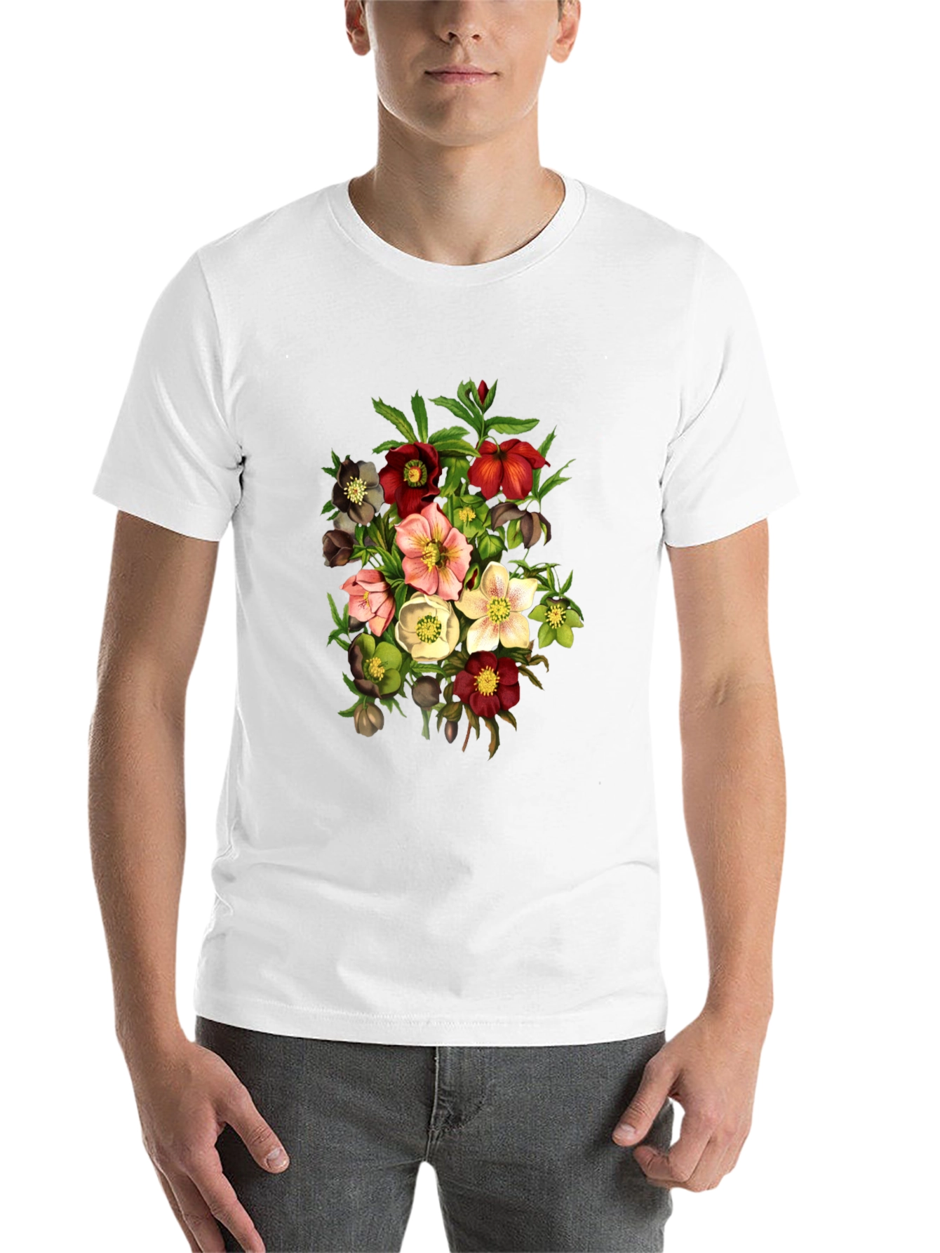 Floral Bouquet Graphic T-Shirt - Vintage Style - 14