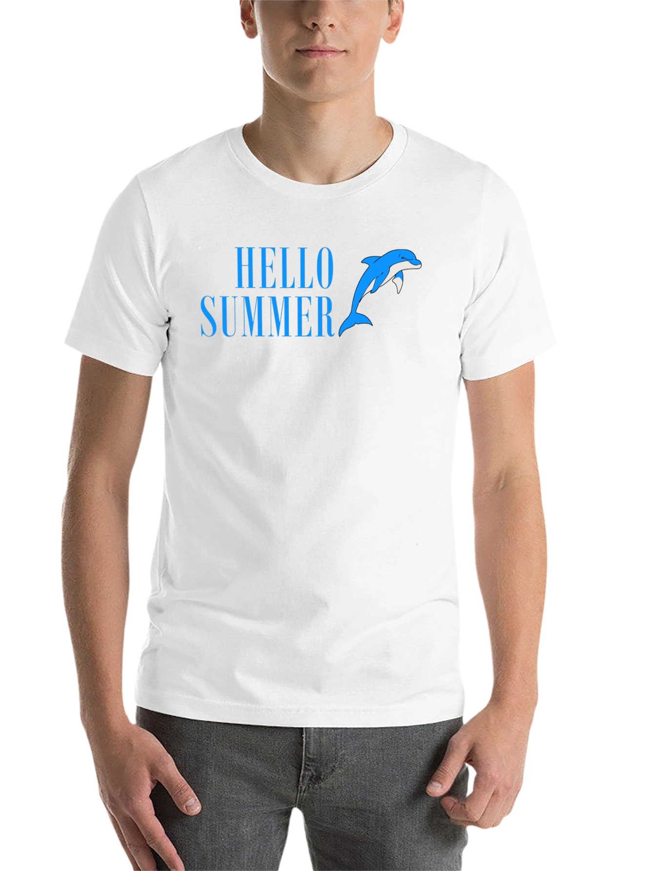 Black Hello Summer Dolphin T-Shirt view 14