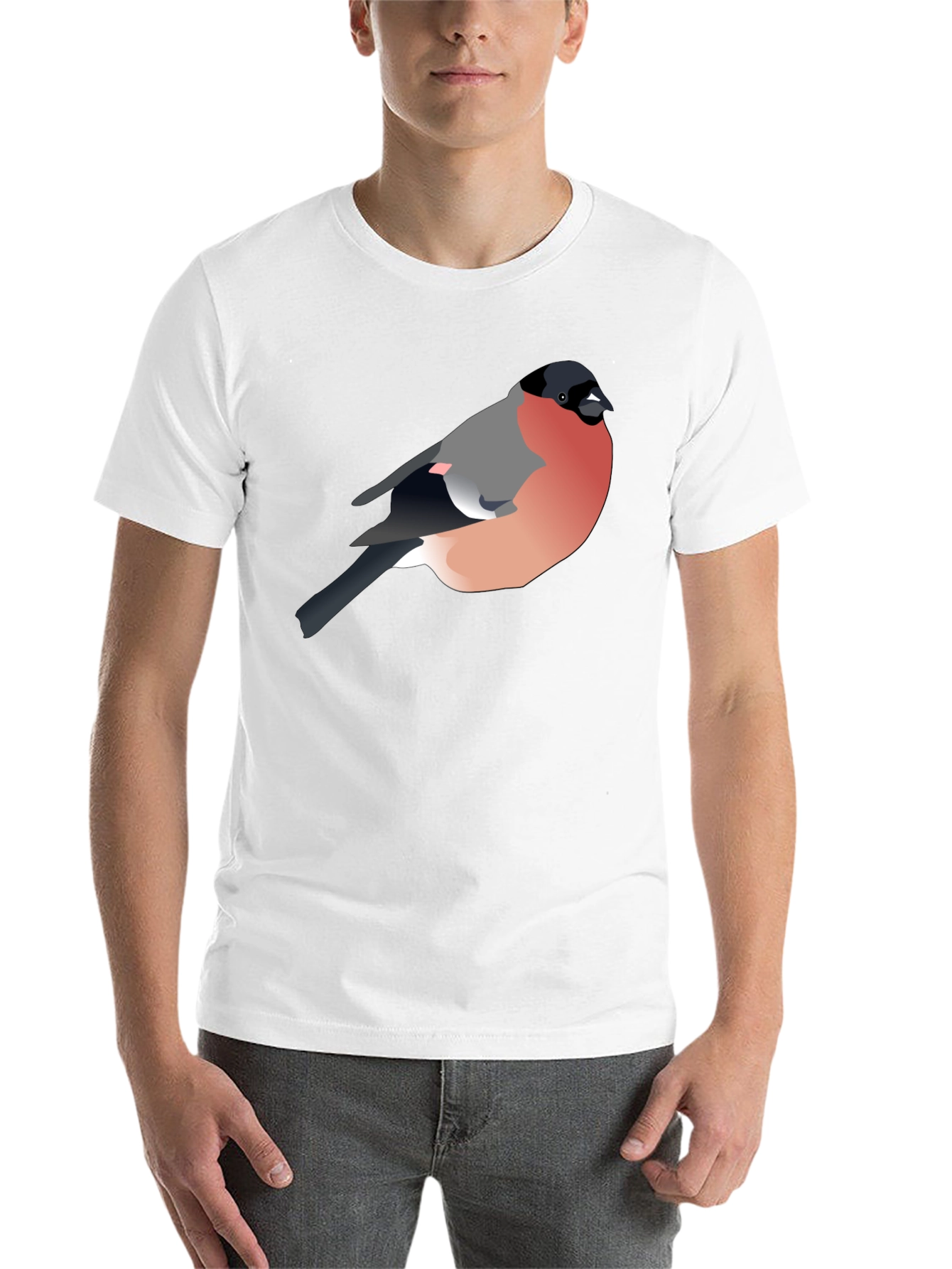 Black Bullfinch Graphic Tee - Stylish Bird Lover's T-Shirt view 14