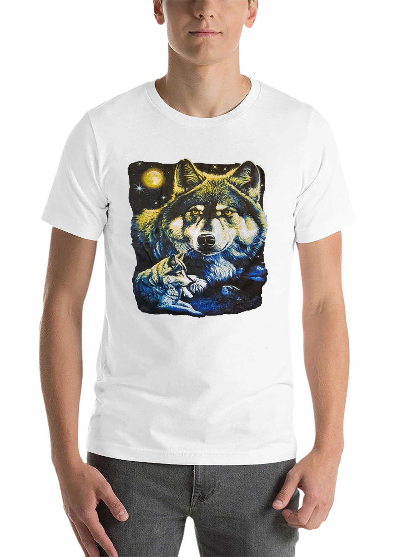 Black Wolf Pack Graphic T-Shirt - Black view 14