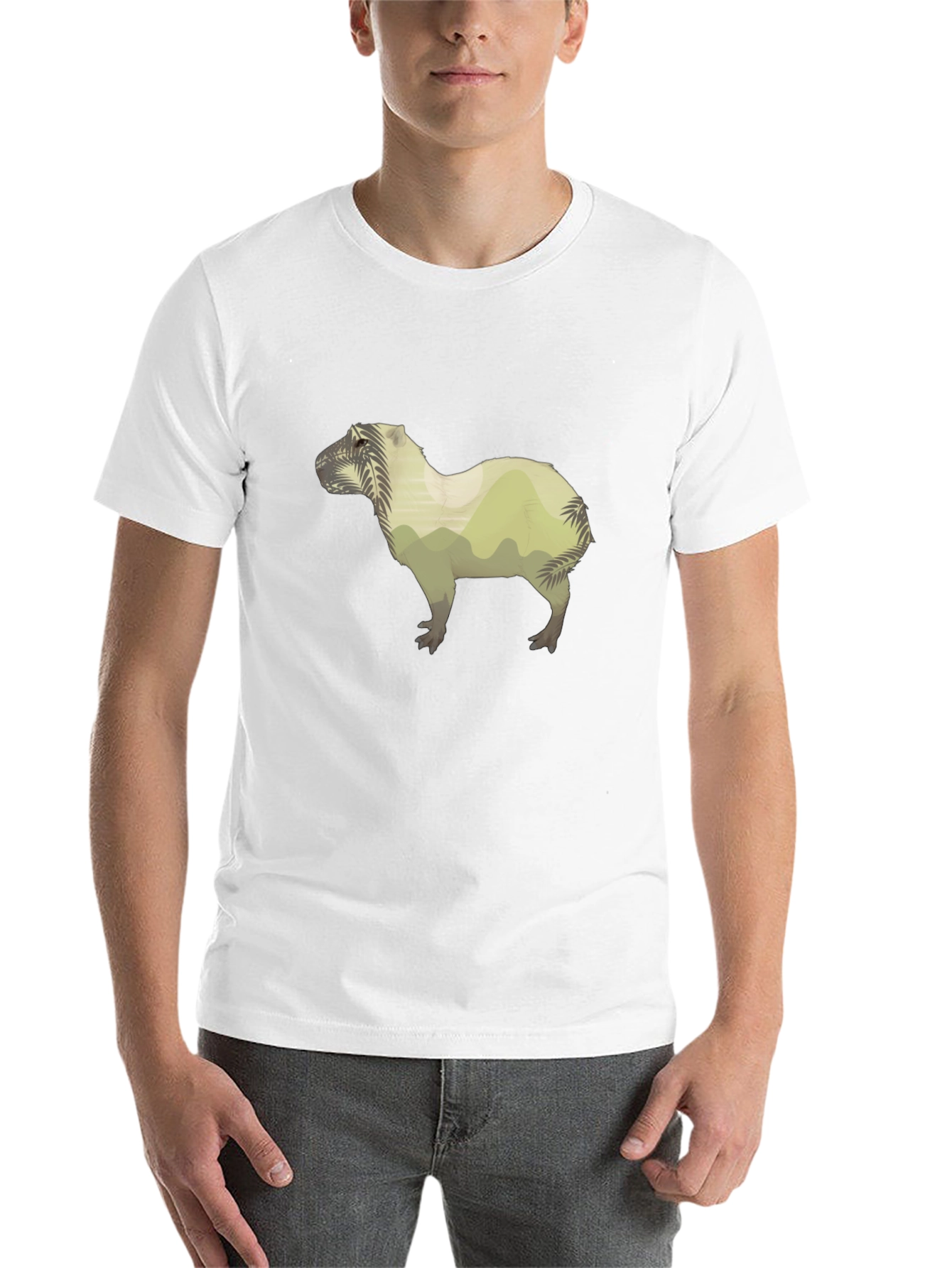 Black Nature Capybara Graphic Tee - Black view 14
