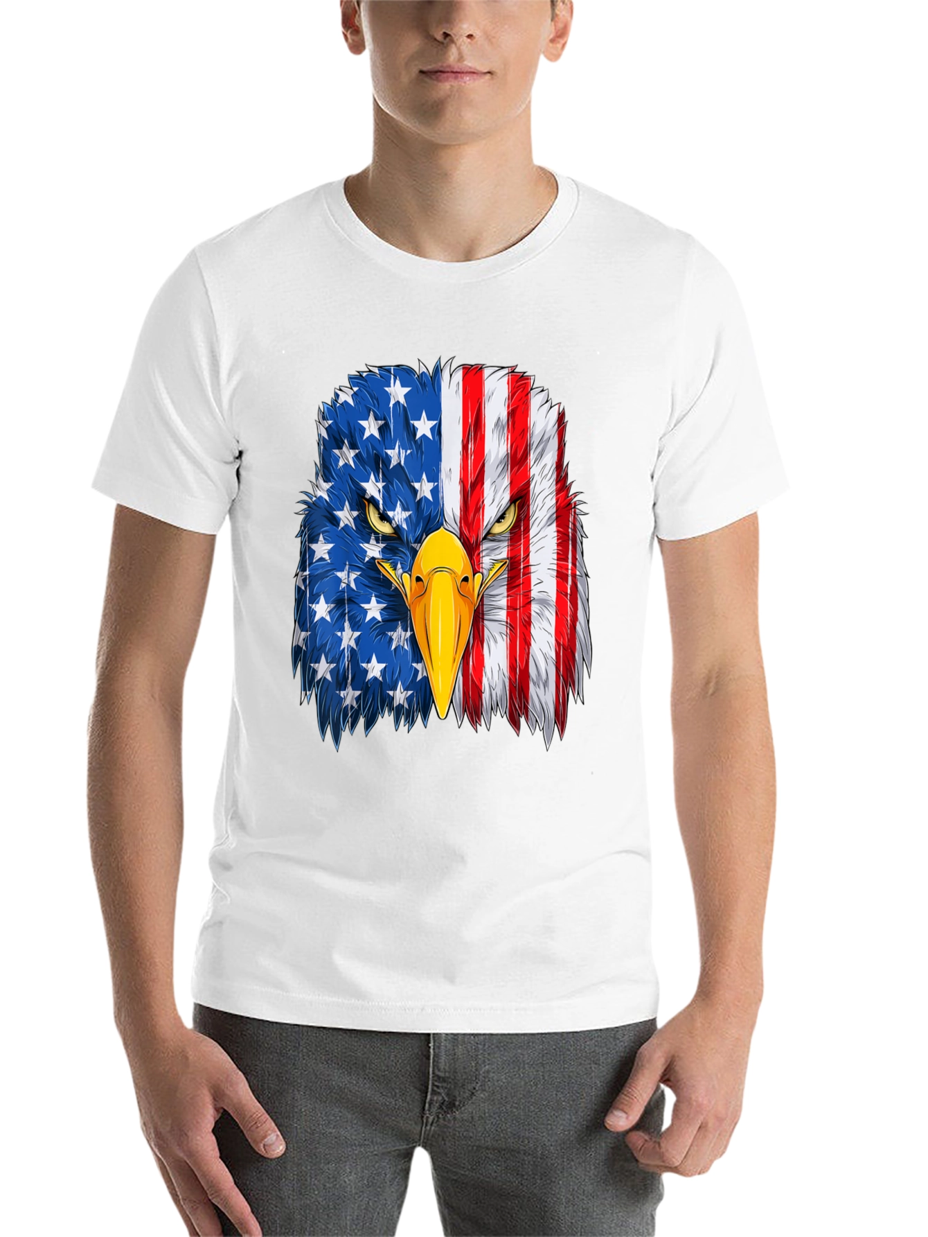 Black American Eagle Flag Graphic T-Shirt view 14