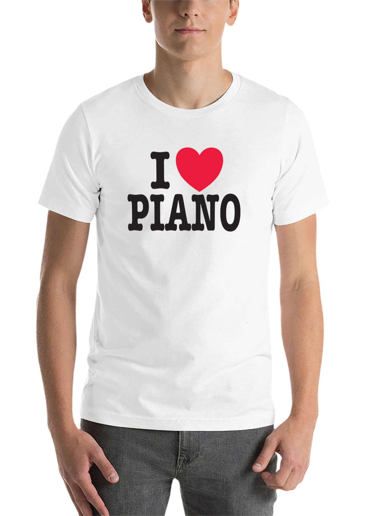Black I Heart Piano T-Shirt - Music Lover Tee view 14