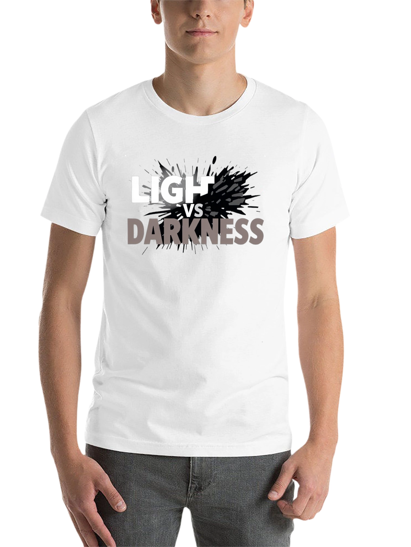 Black Light vs. Darkness Graphic T-Shirt view 14