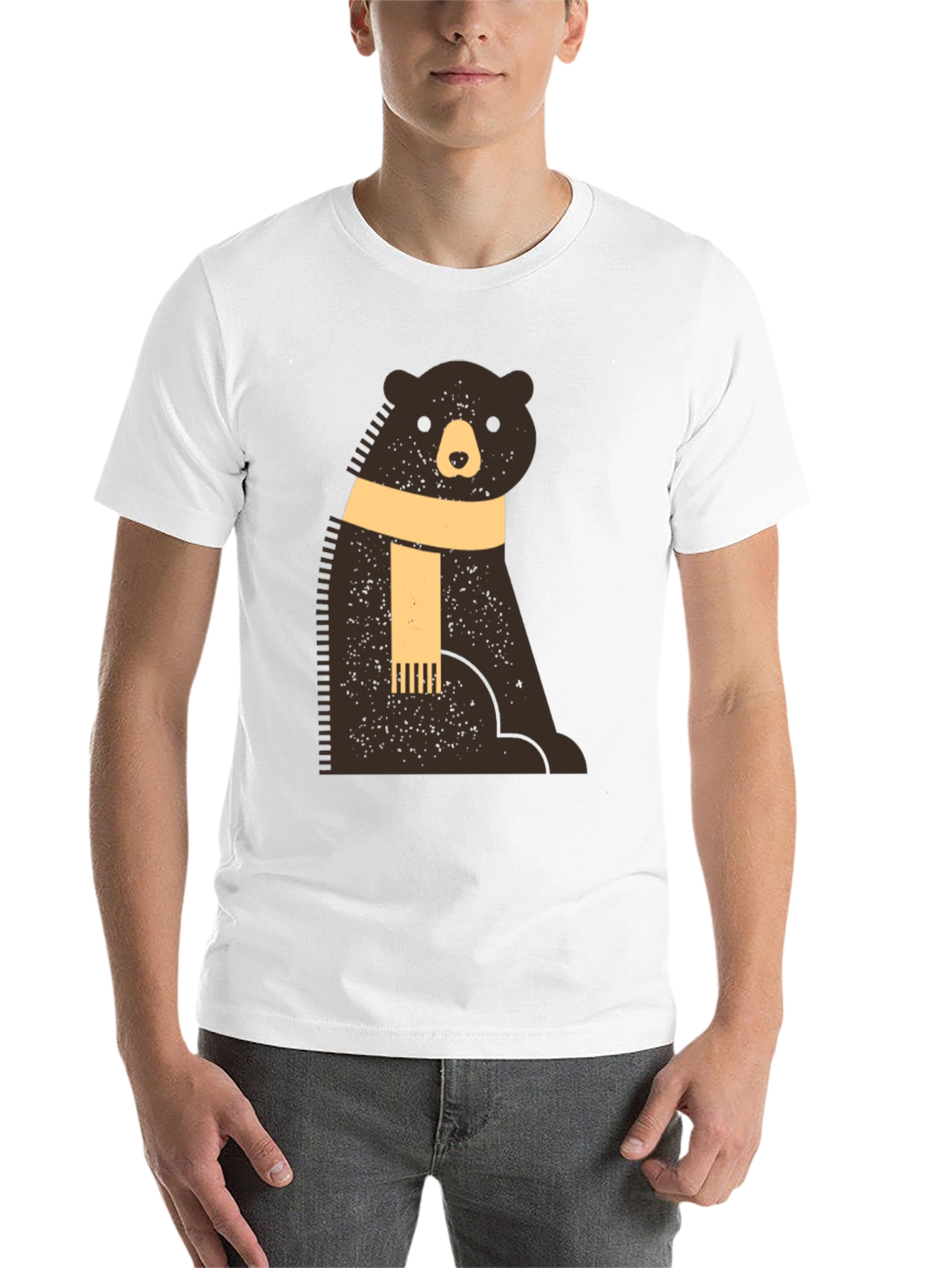 Black Cozy Bear Graphic Tee - Stylish Comfort view 14