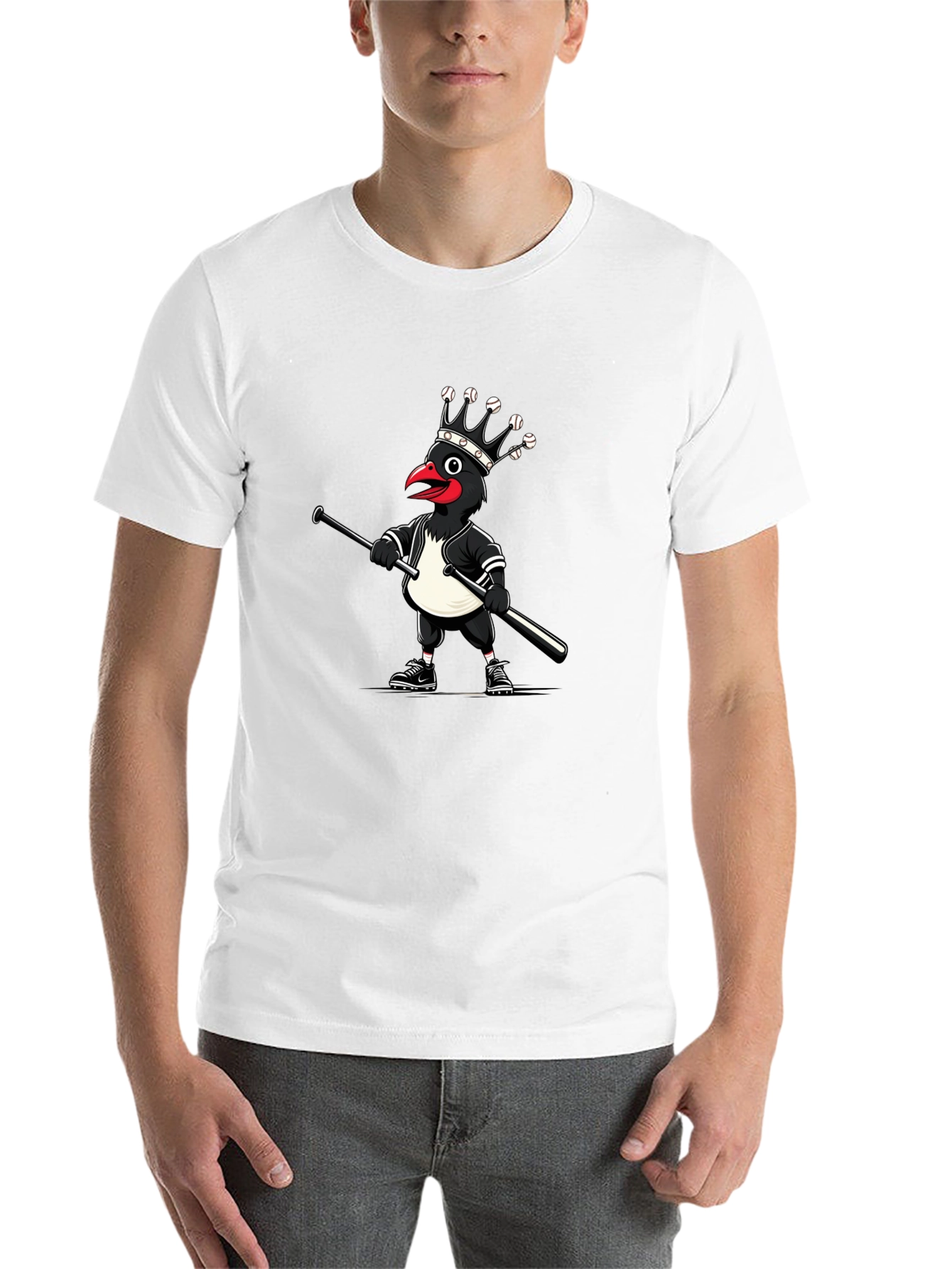 Black Baseball Crow T-Shirt view 14