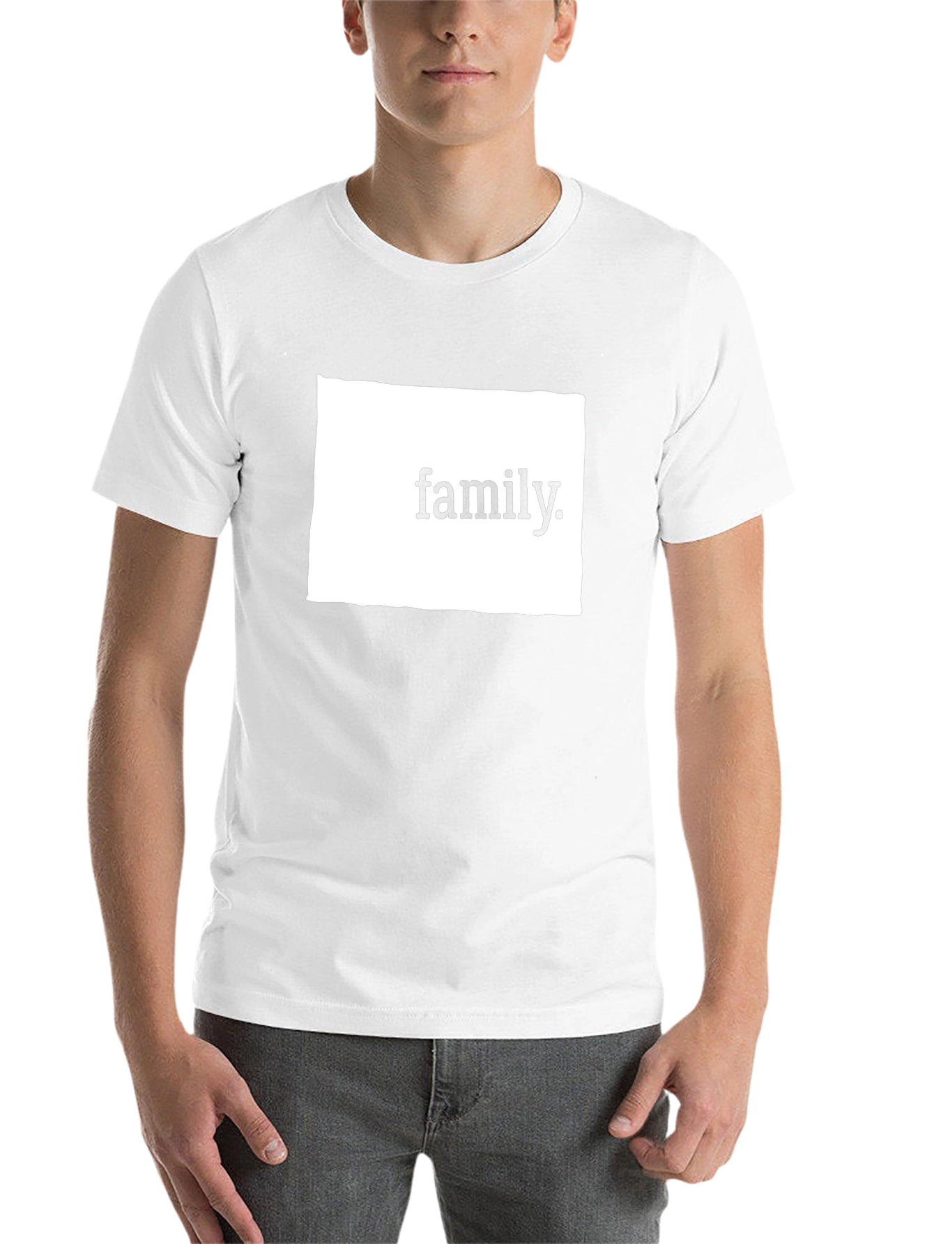 Family T-Shirt - Black Cotton Blend Casual Tee - 14