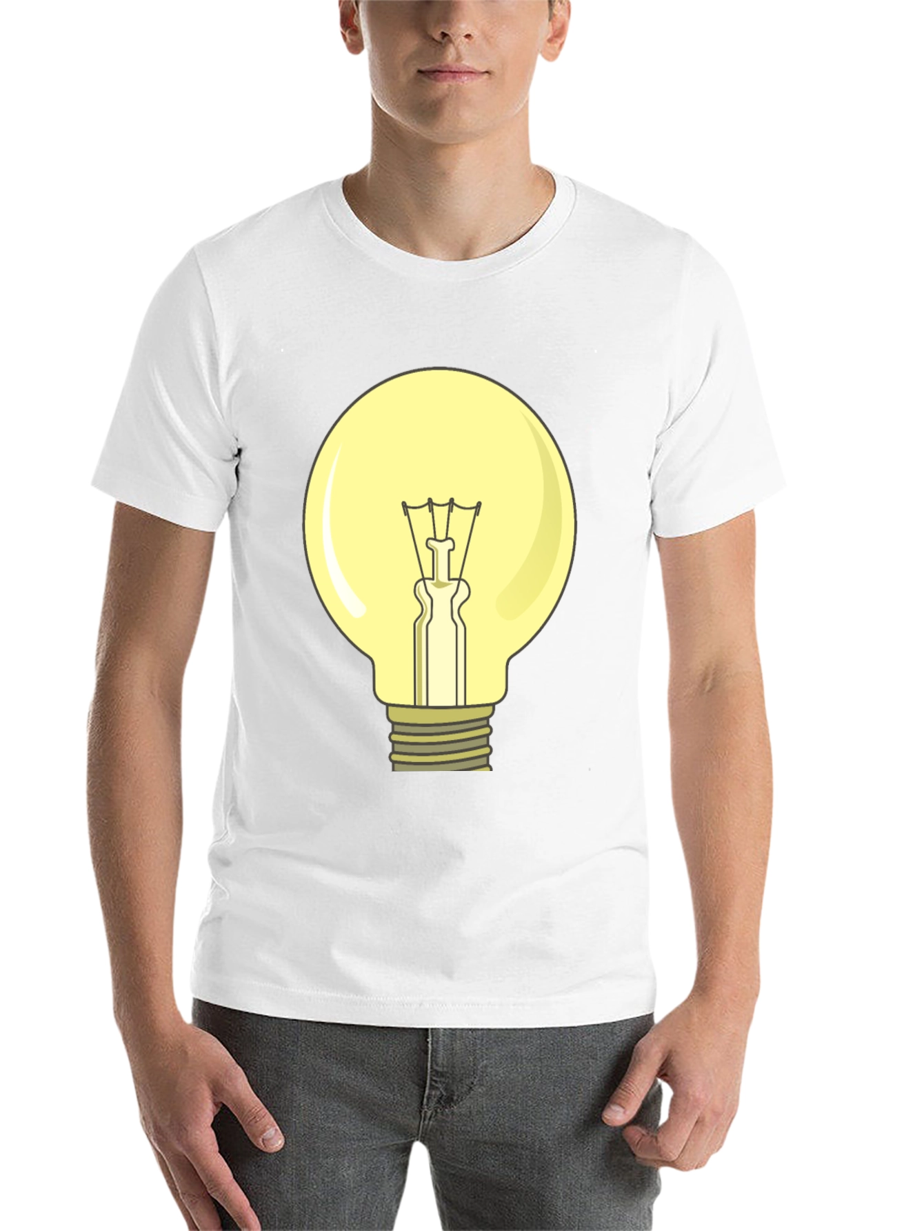 Black Light Bulb Graphic T-Shirt - Illuminating Design! view 14