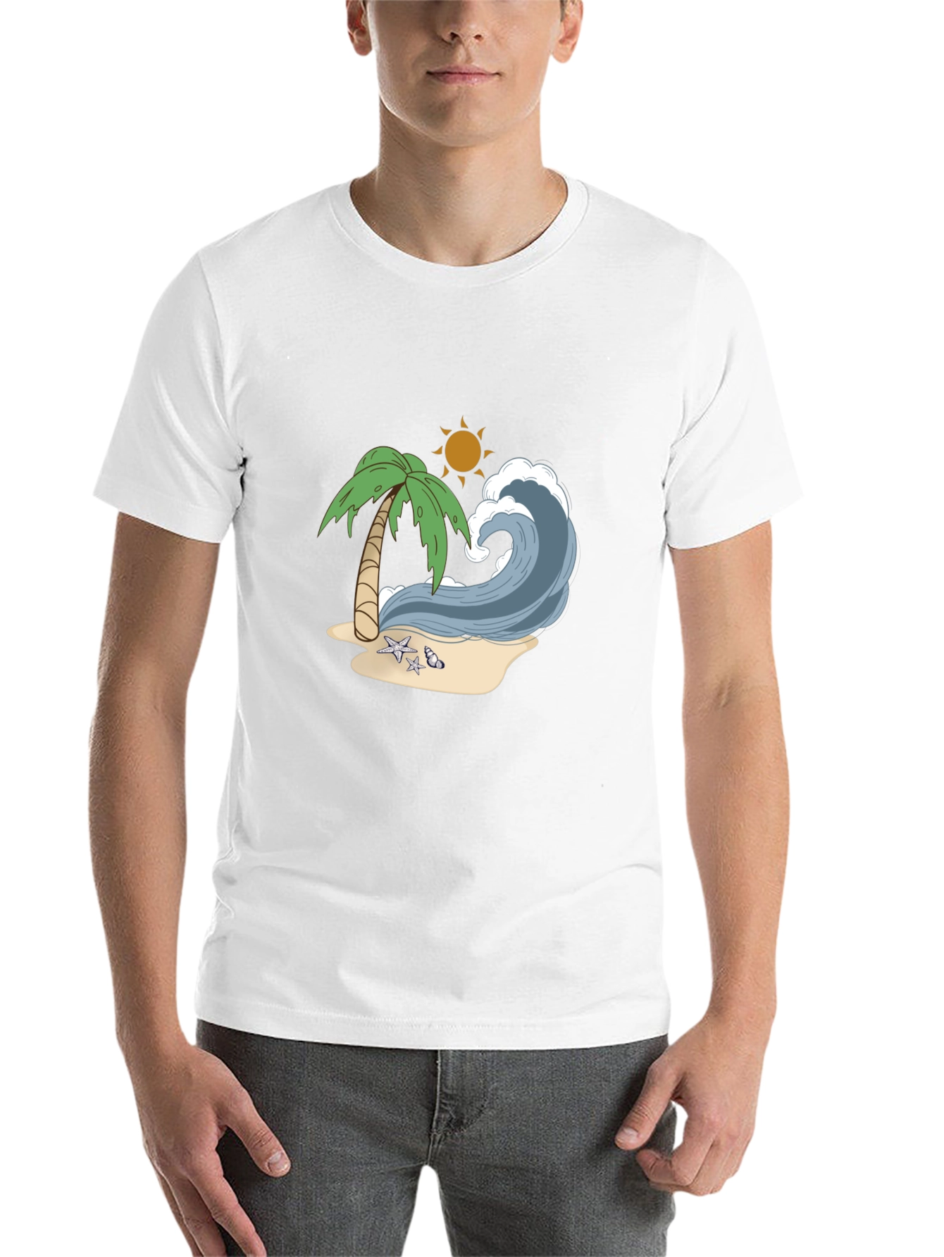 Black Beach Wave Graphic Tee - Tropical Vibes view 14