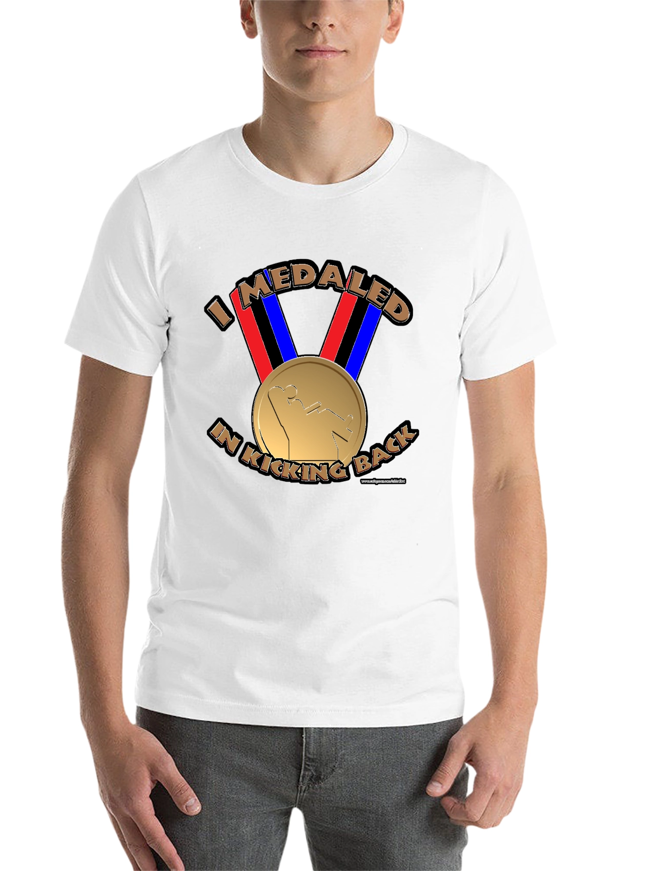 Black I Medaled In Kicking Back Funny T-Shirt view 14
