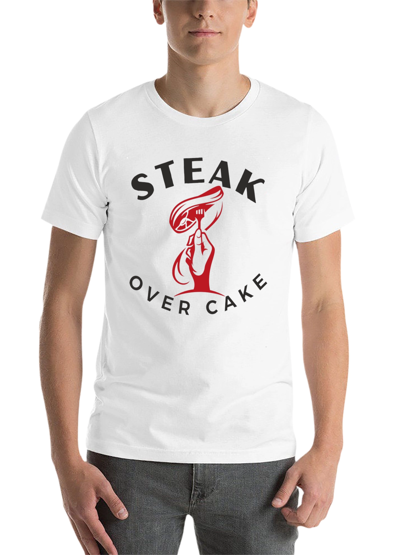 Black Steak Over Cake Graphic T-Shirt - Black view 14