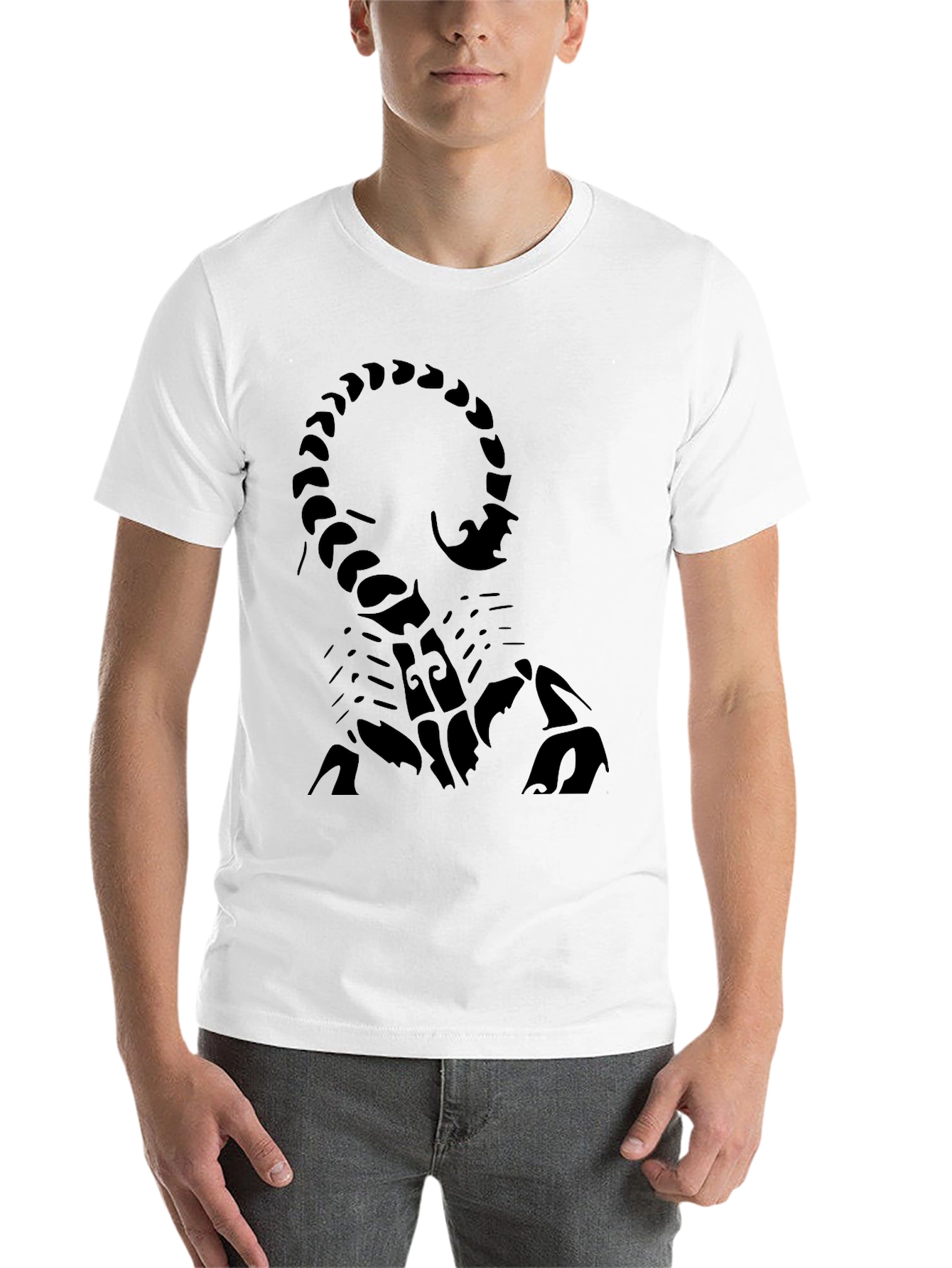 Black Black Scorpion Graphic Tee - Men's Casual T-Shirt view 14