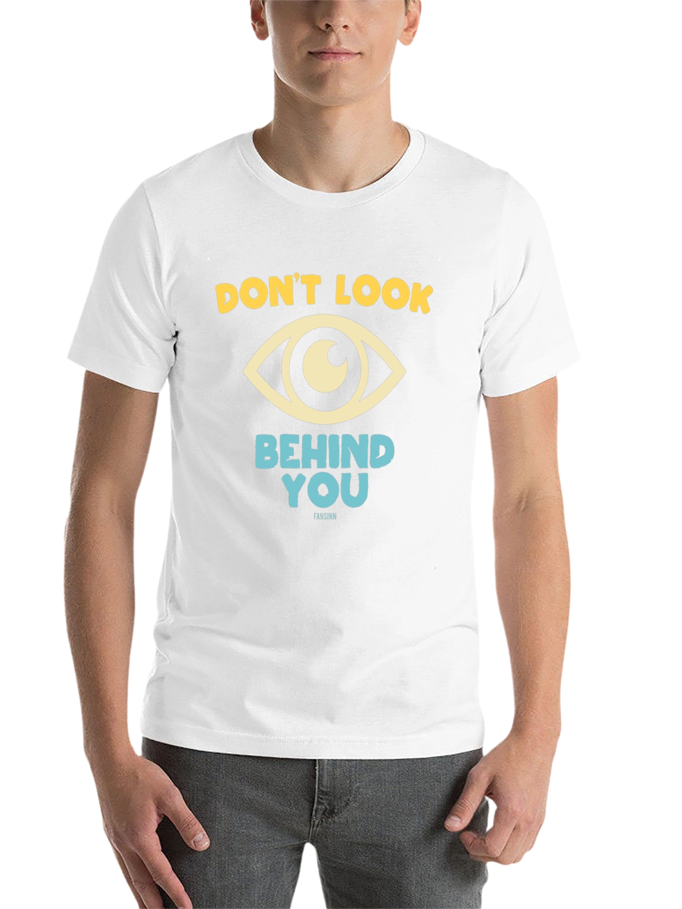 Black Don't Look Behind You Graphic Tee view 14