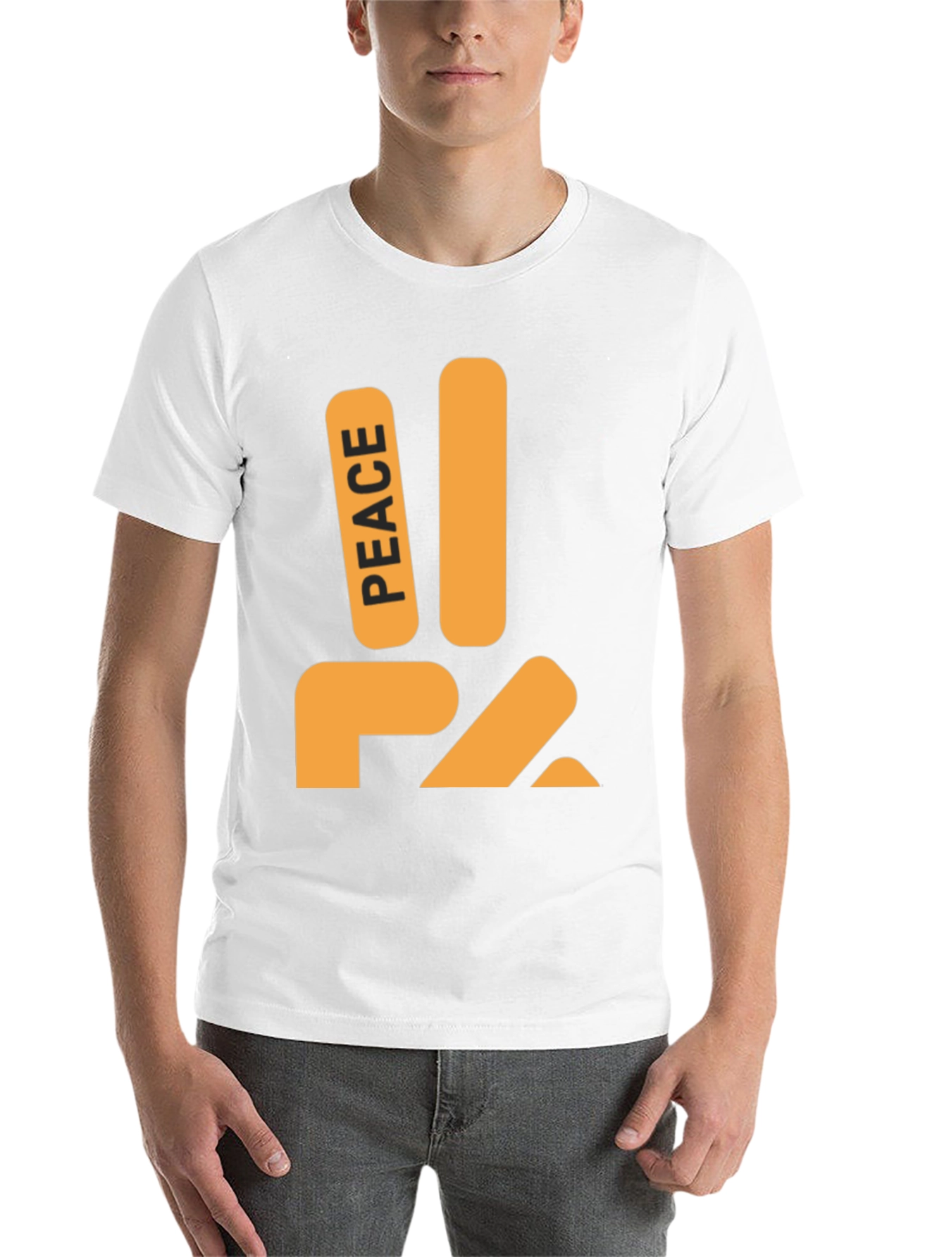 Black Peace Sign Graphic Tee - Stylish Comfort view 14