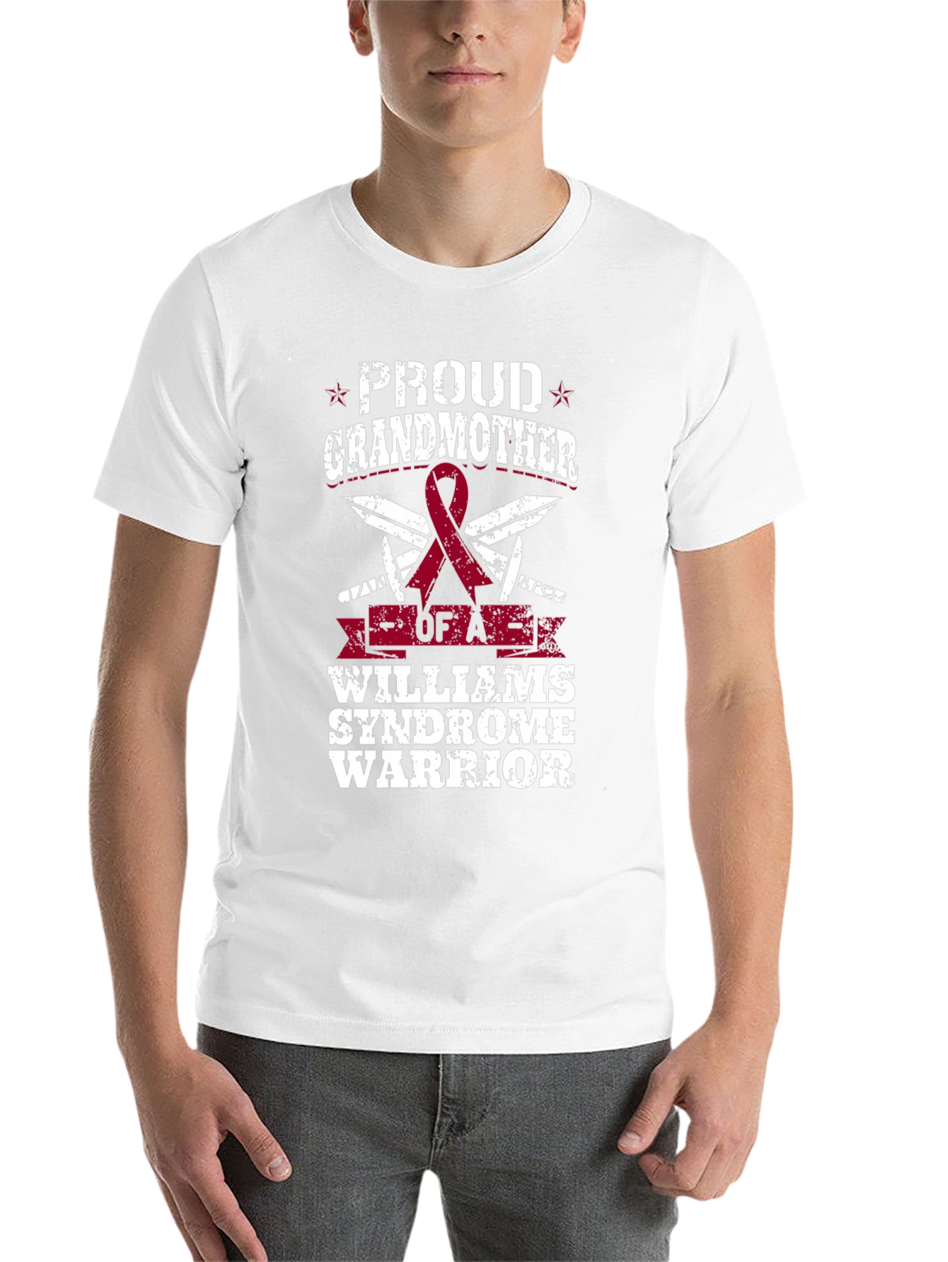 Black Proud Grandmother Williams Syndrome Warrior T-Shirt view 14