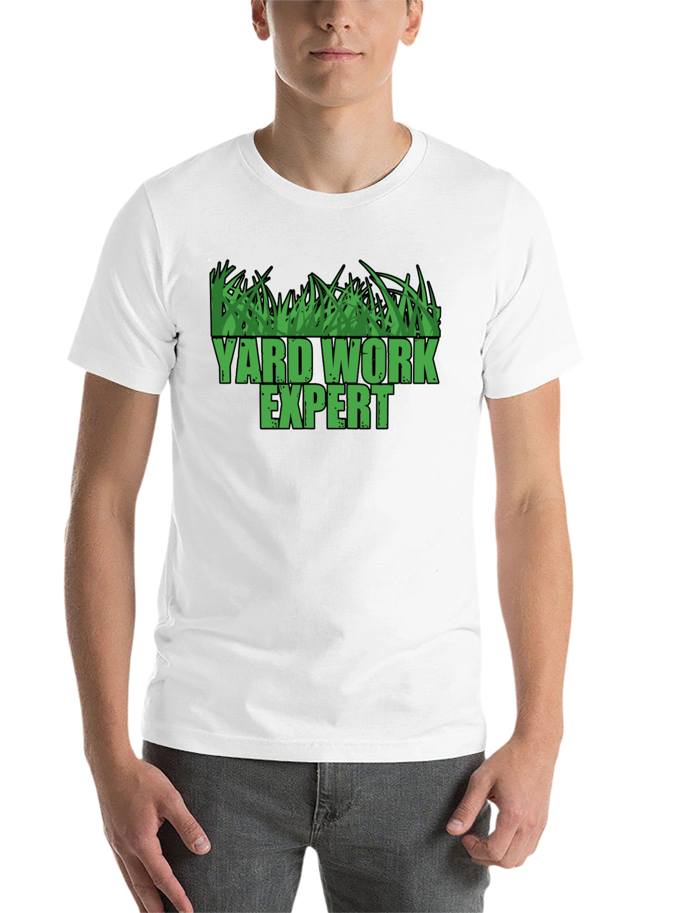Black Yard Work Expert T-Shirt - Lawn Care Tee view 14