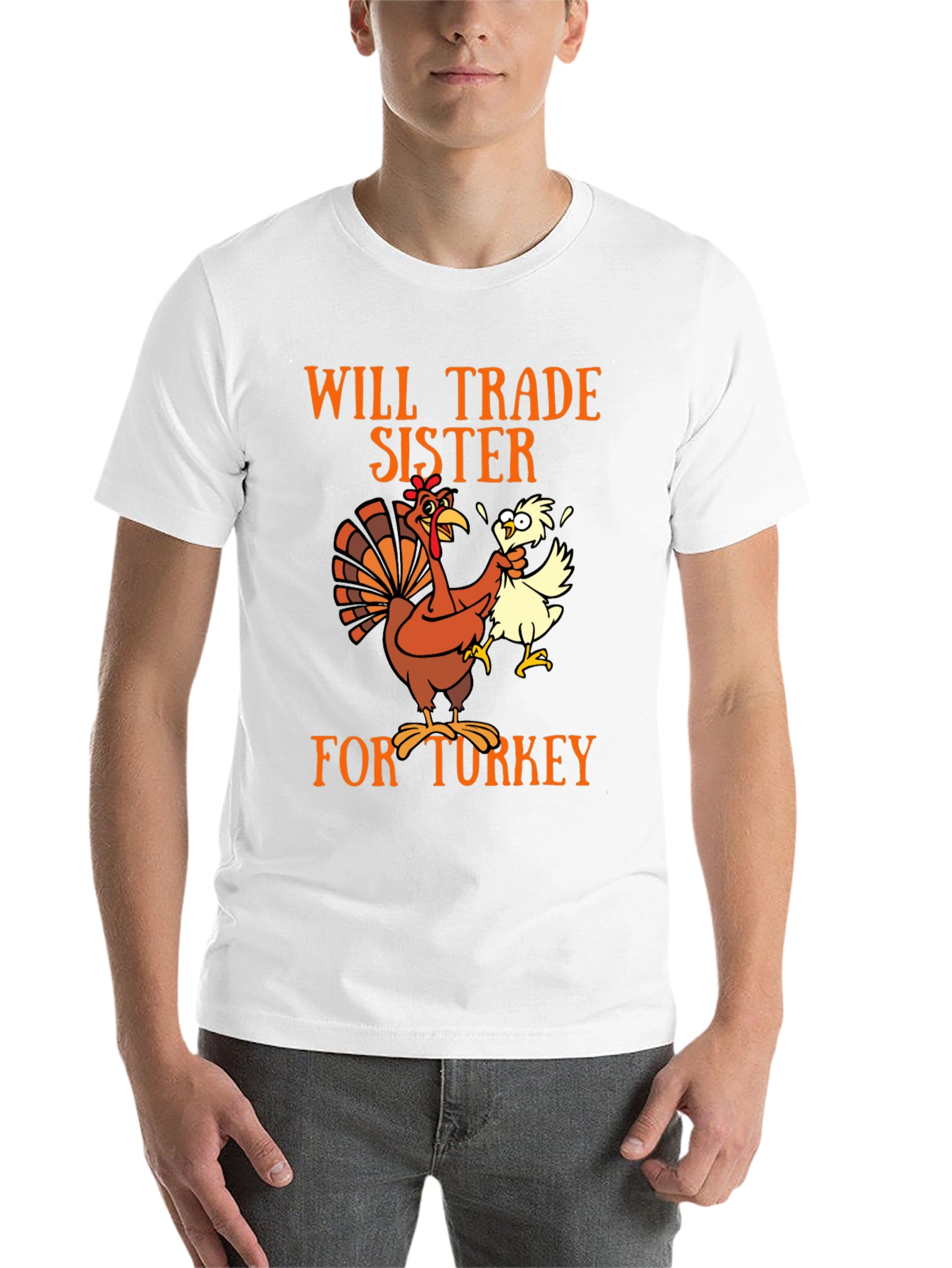 Black Funny Turkey Trade Thanksgiving T-Shirt view 14