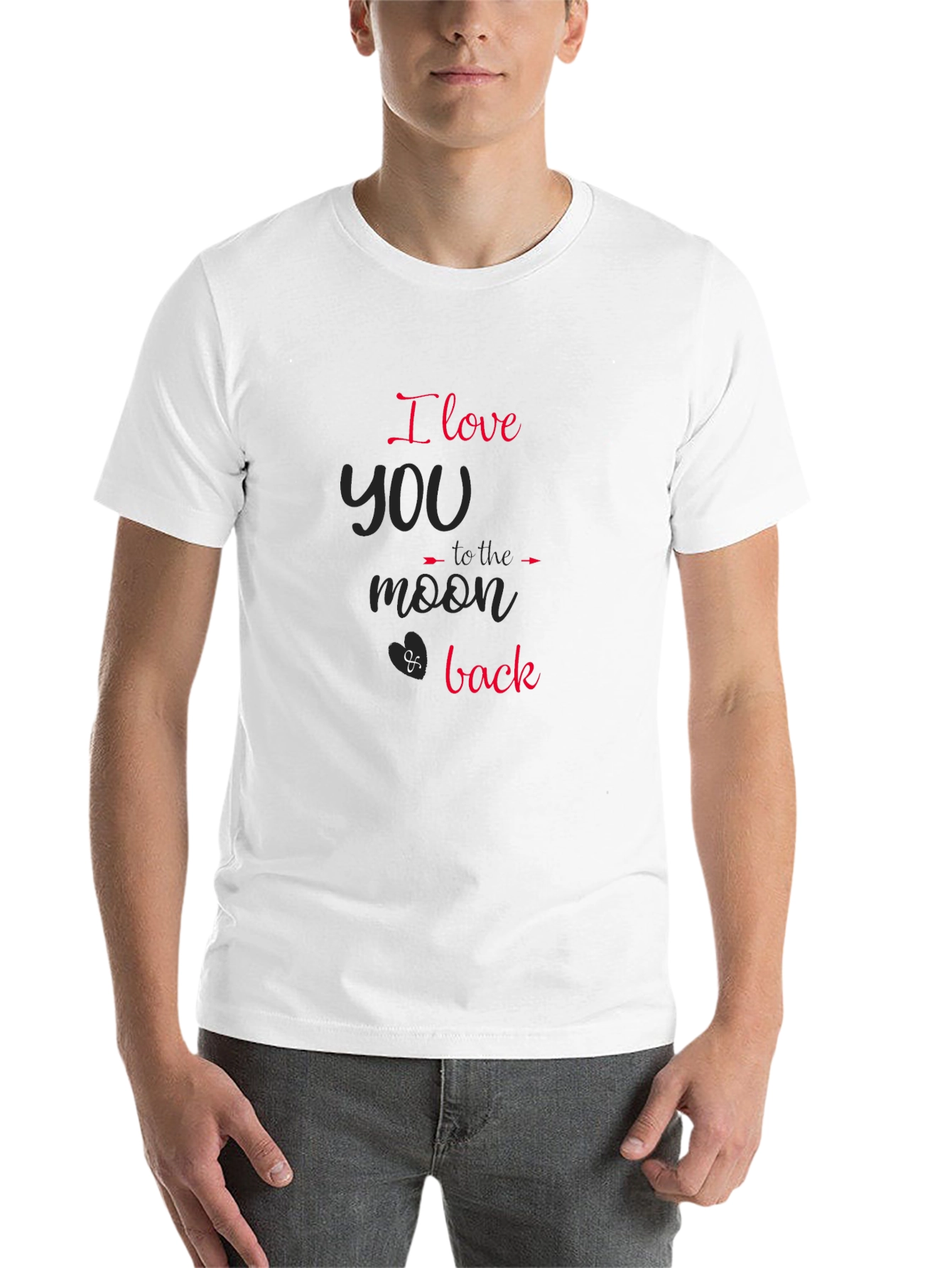 Black I Love You To The Moon and Back Graphic Tee view 14