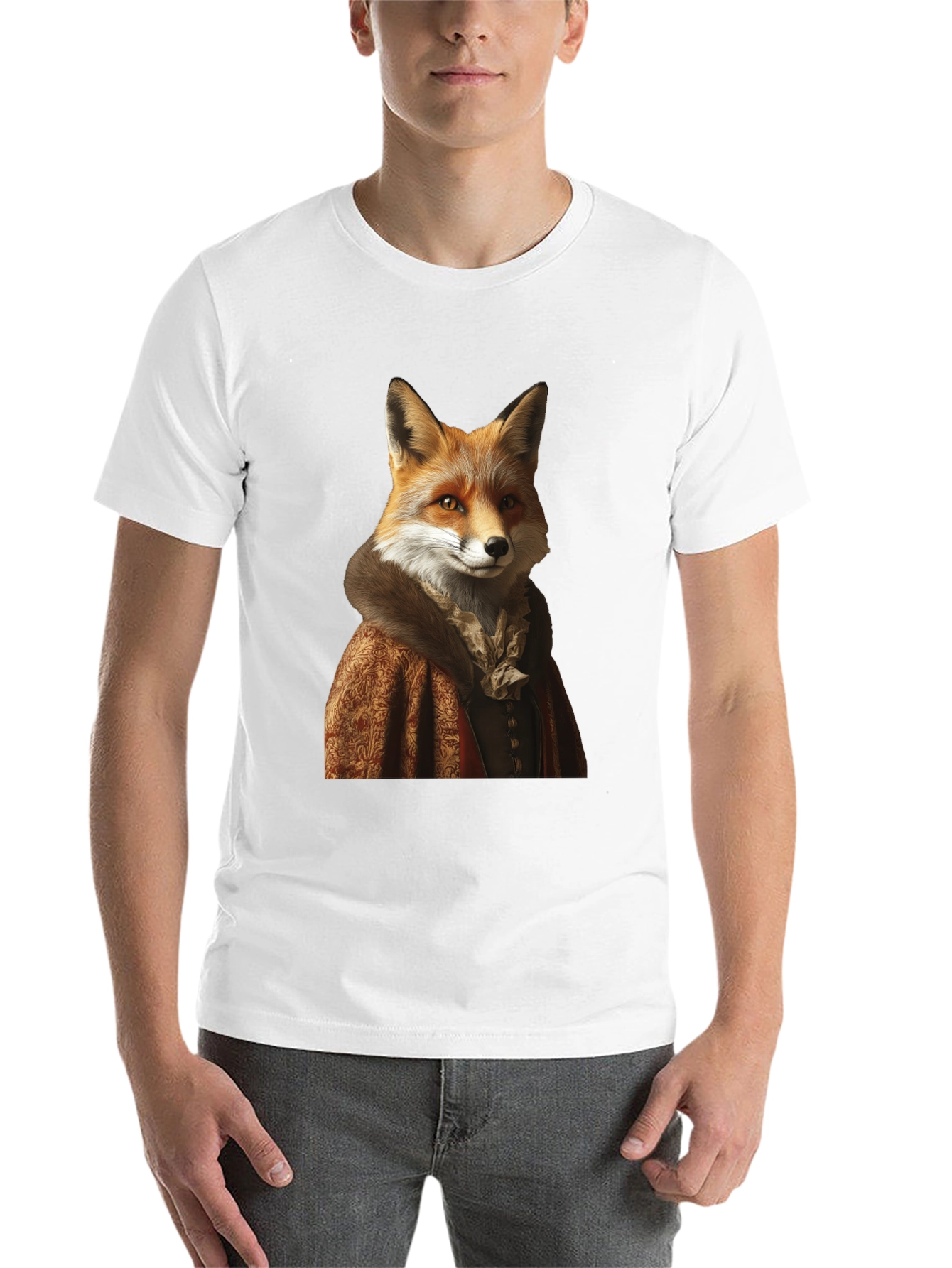 Black Fox Portrait Graphic Tee - Renaissance Style view 14