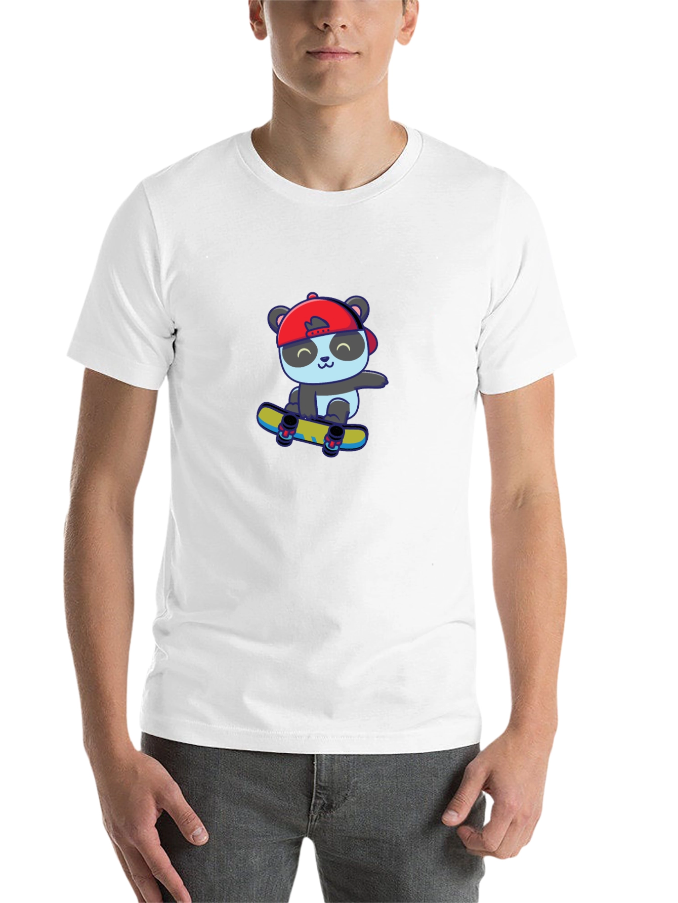Black Skateboarding Panda Graphic Tee view 14