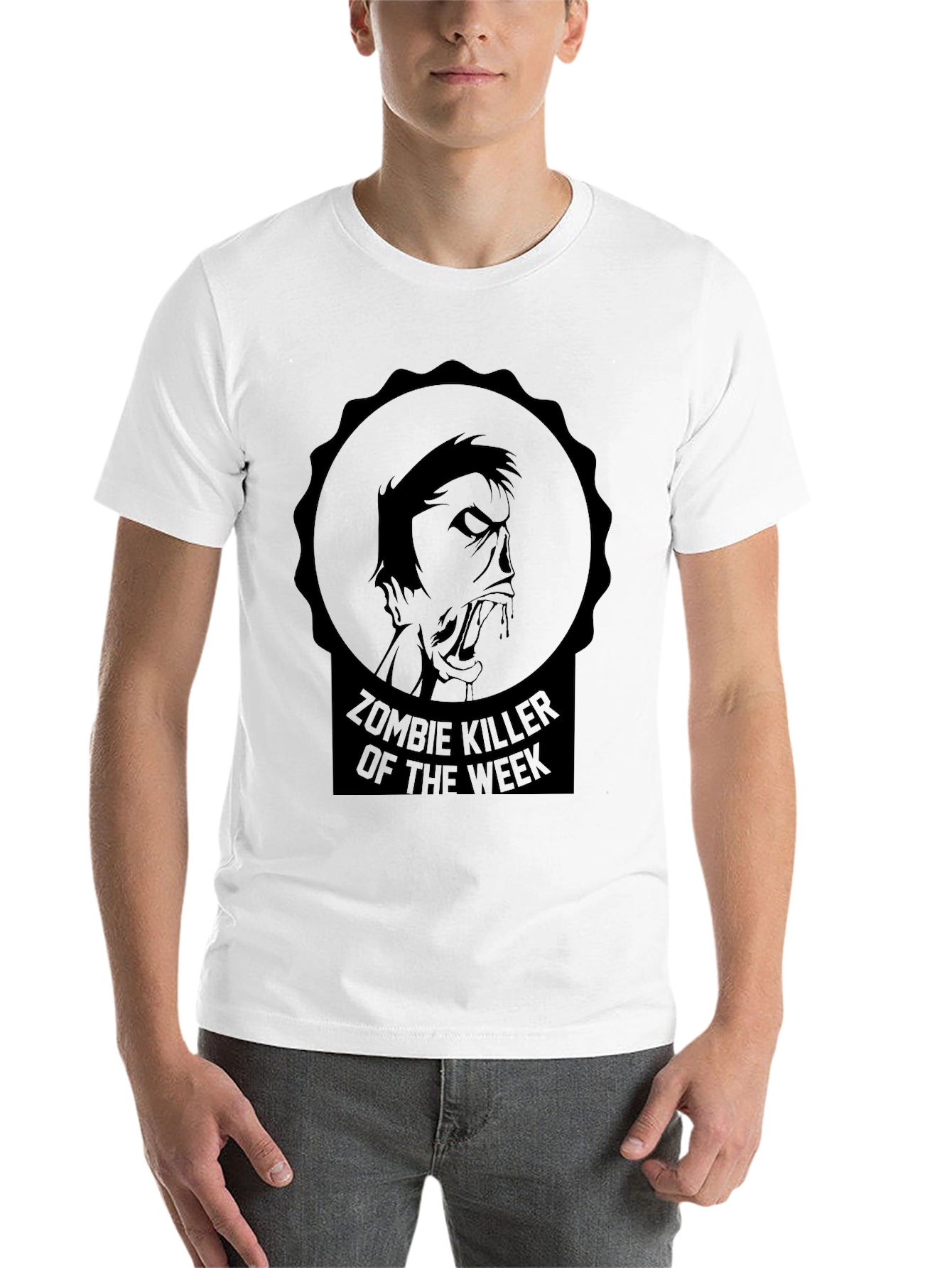 Black Zombie Killer T-Shirt - Black Graphic Tee view 14