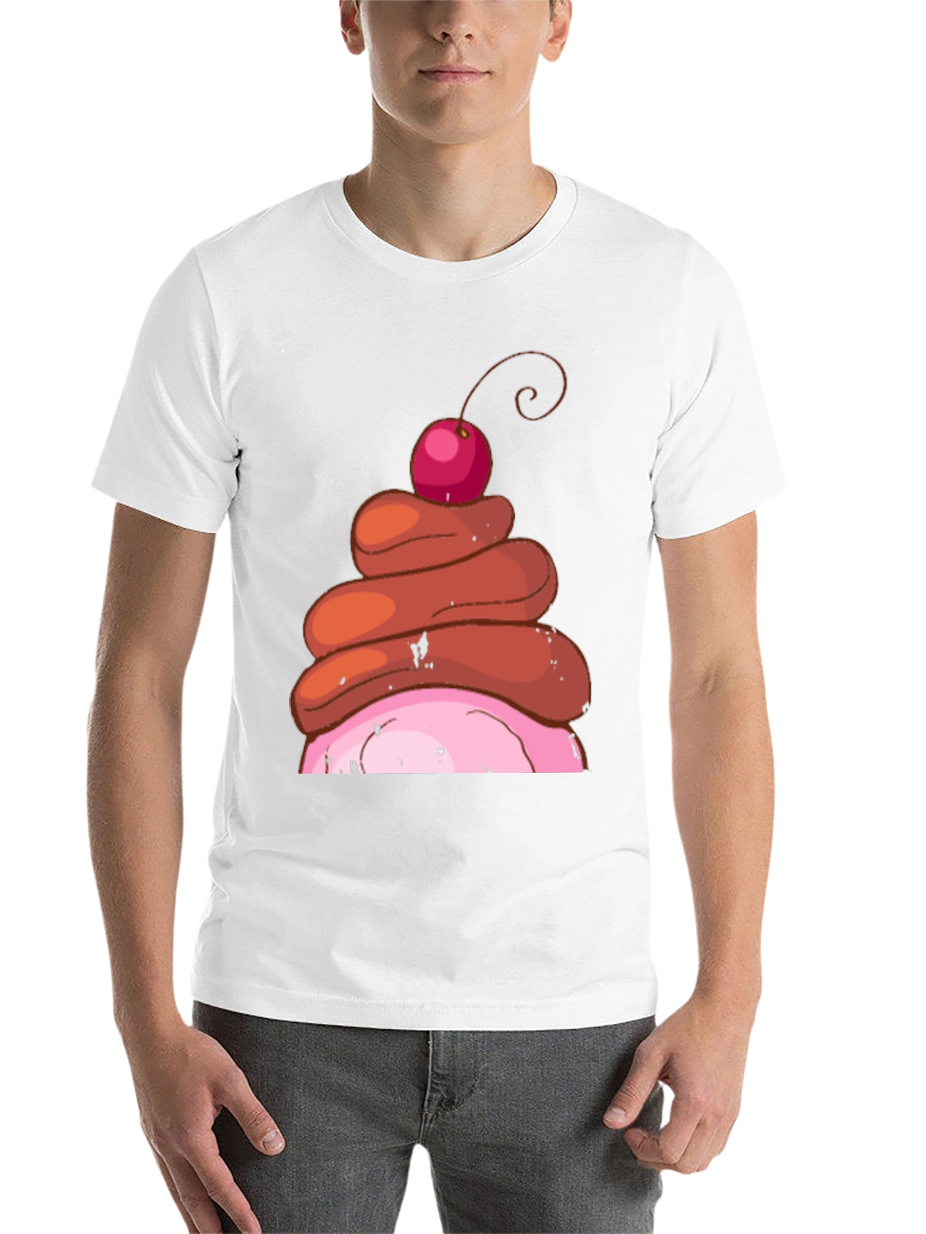 Black Funny Poop Dessert T-Shirt view 14