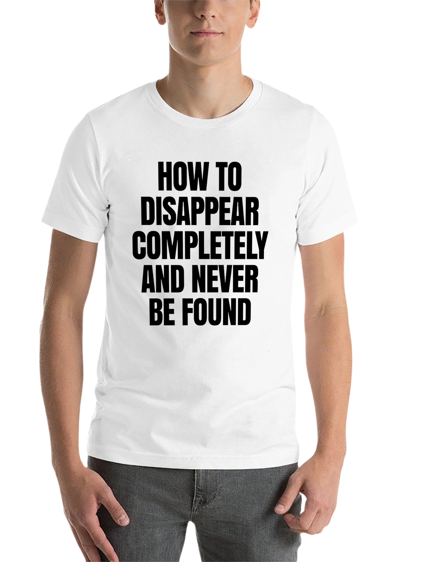 Black Disappear Completely T-Shirt - Black Graphic Tee view 14