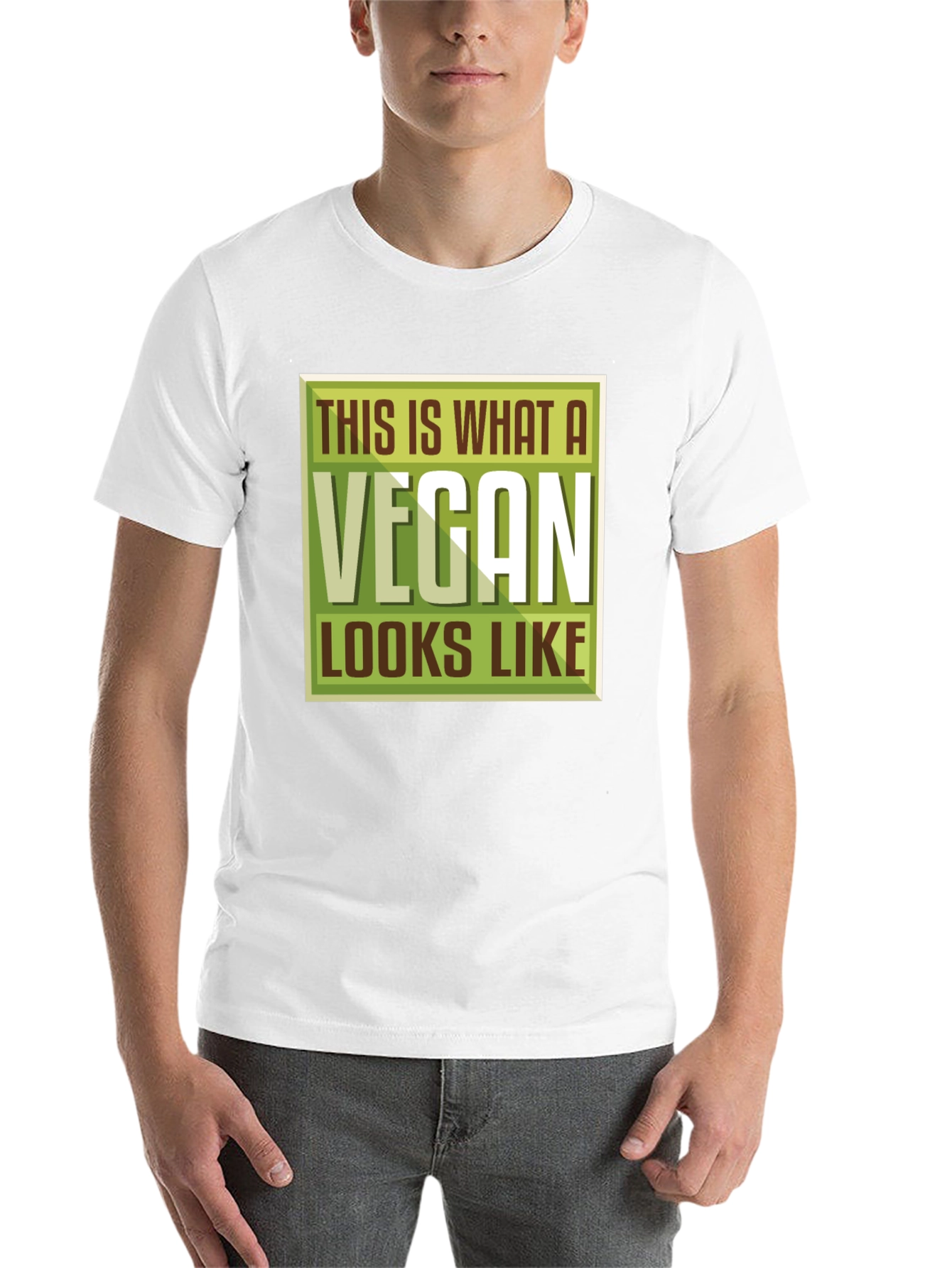 Black Vegan T-Shirt - This is What a Vegan Looks Like - Black view 14