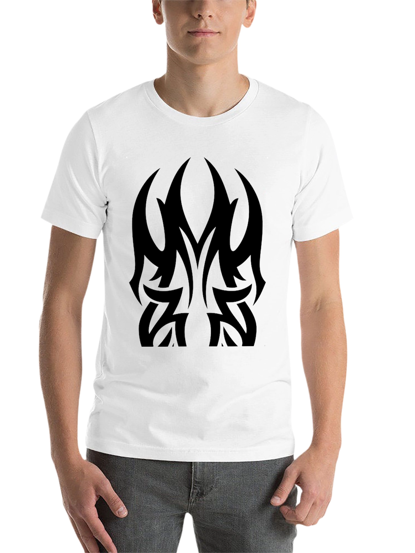 Black Tribal Tattoo Graphic Black T-Shirt view 14