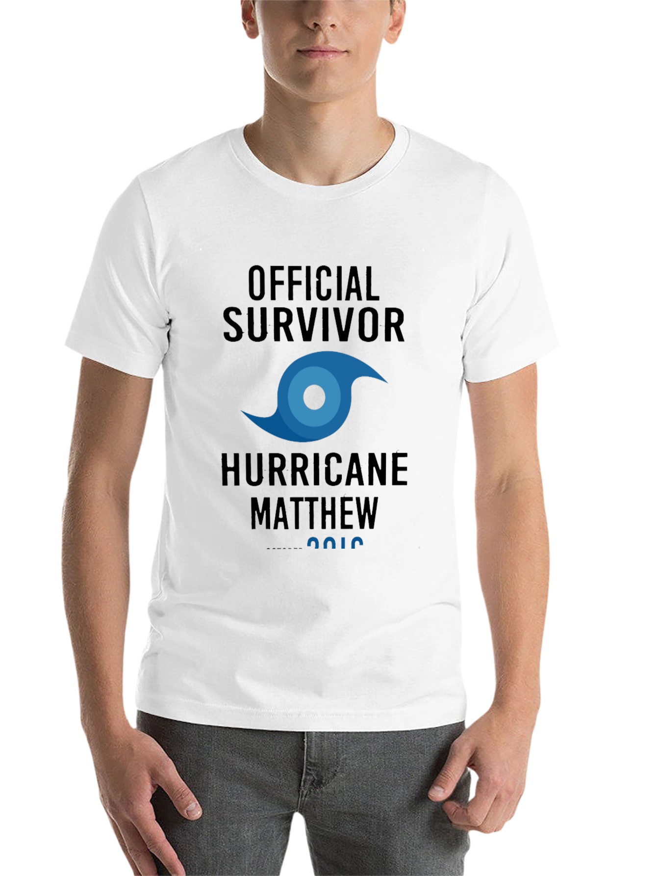 Black Official Survivor Hurricane Matthew T-Shirt view 14