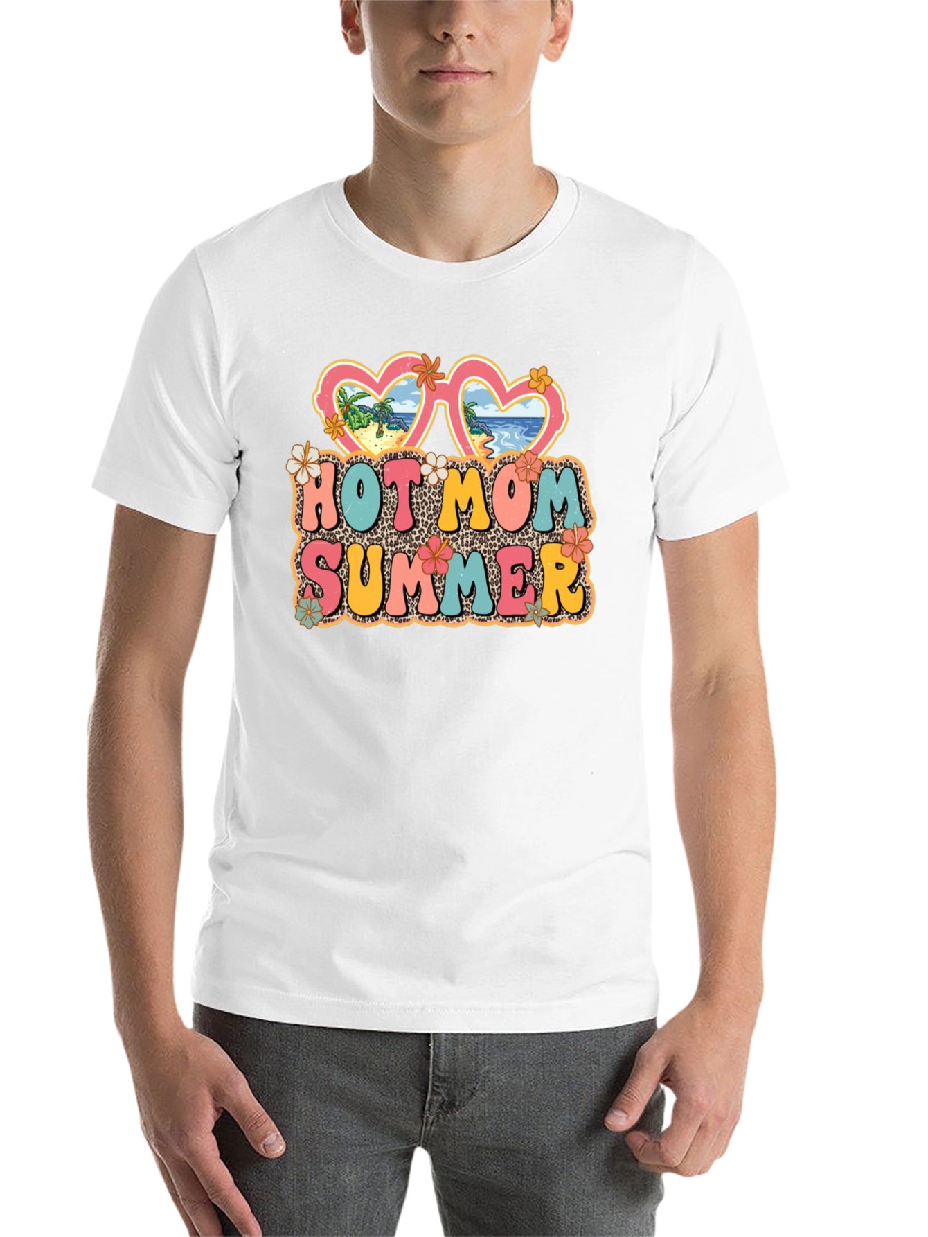 Black Hot Mom Summer Graphic T-Shirt, Unisex view 14