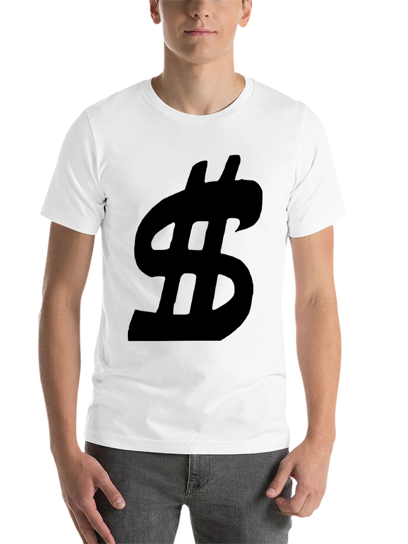 Black Statement Dollar Sign Graphic Tee - Black view 14